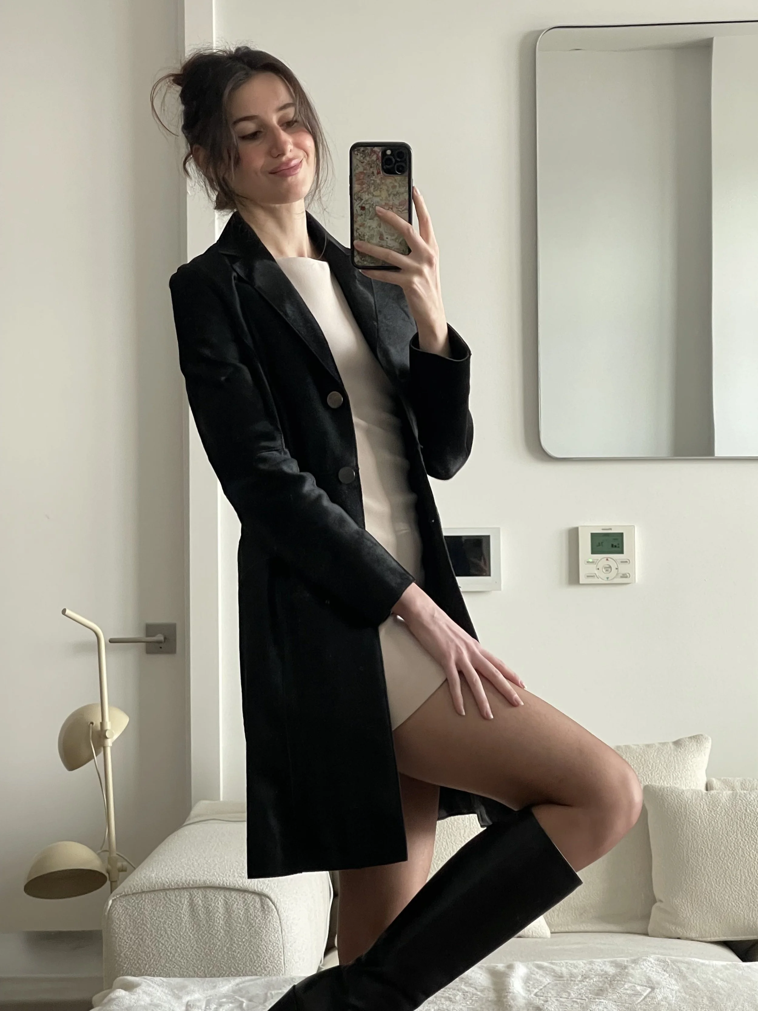 Black Ponyhair Trench