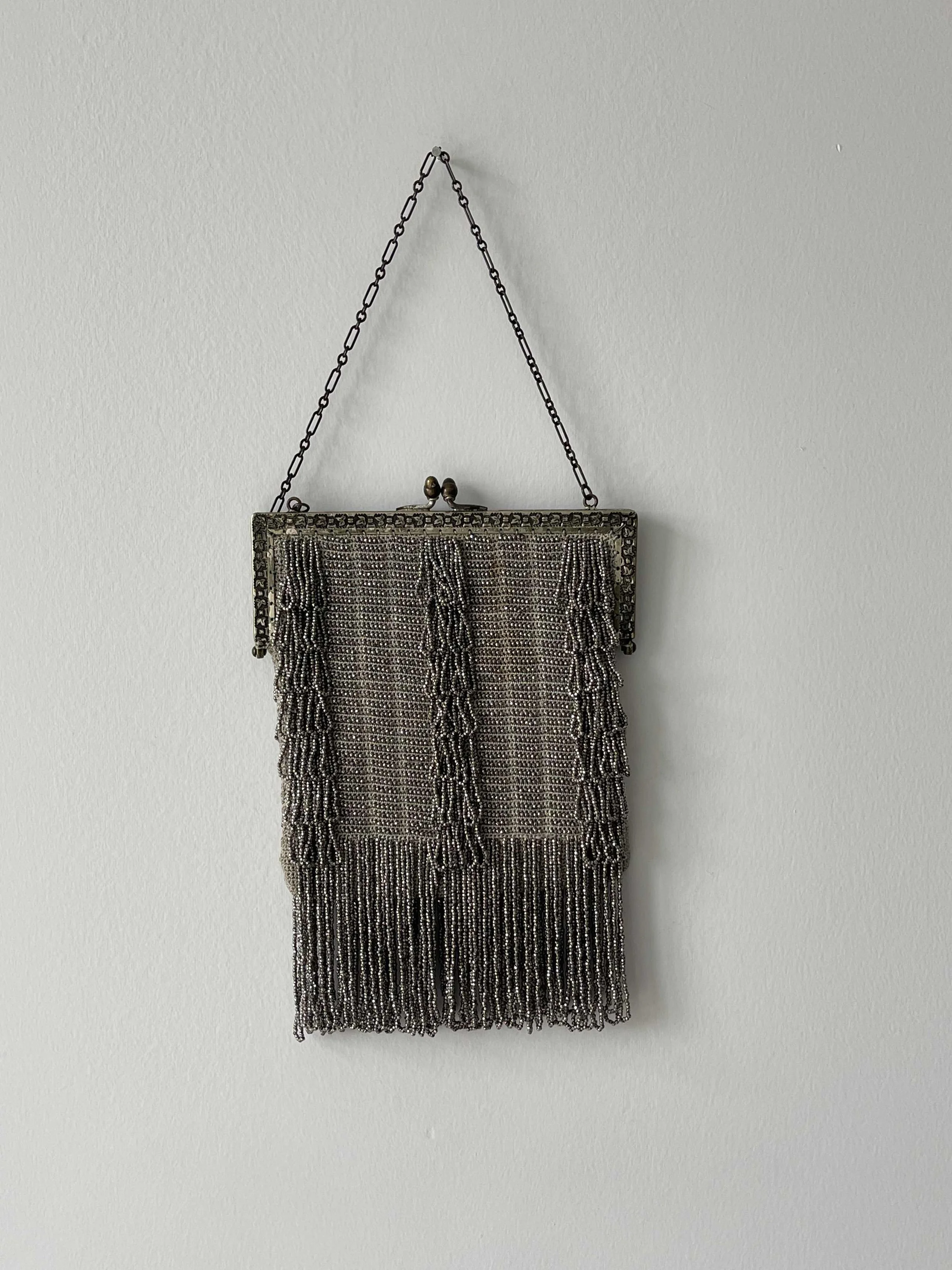 Art Deco 1920s French Micro Beaded Purse