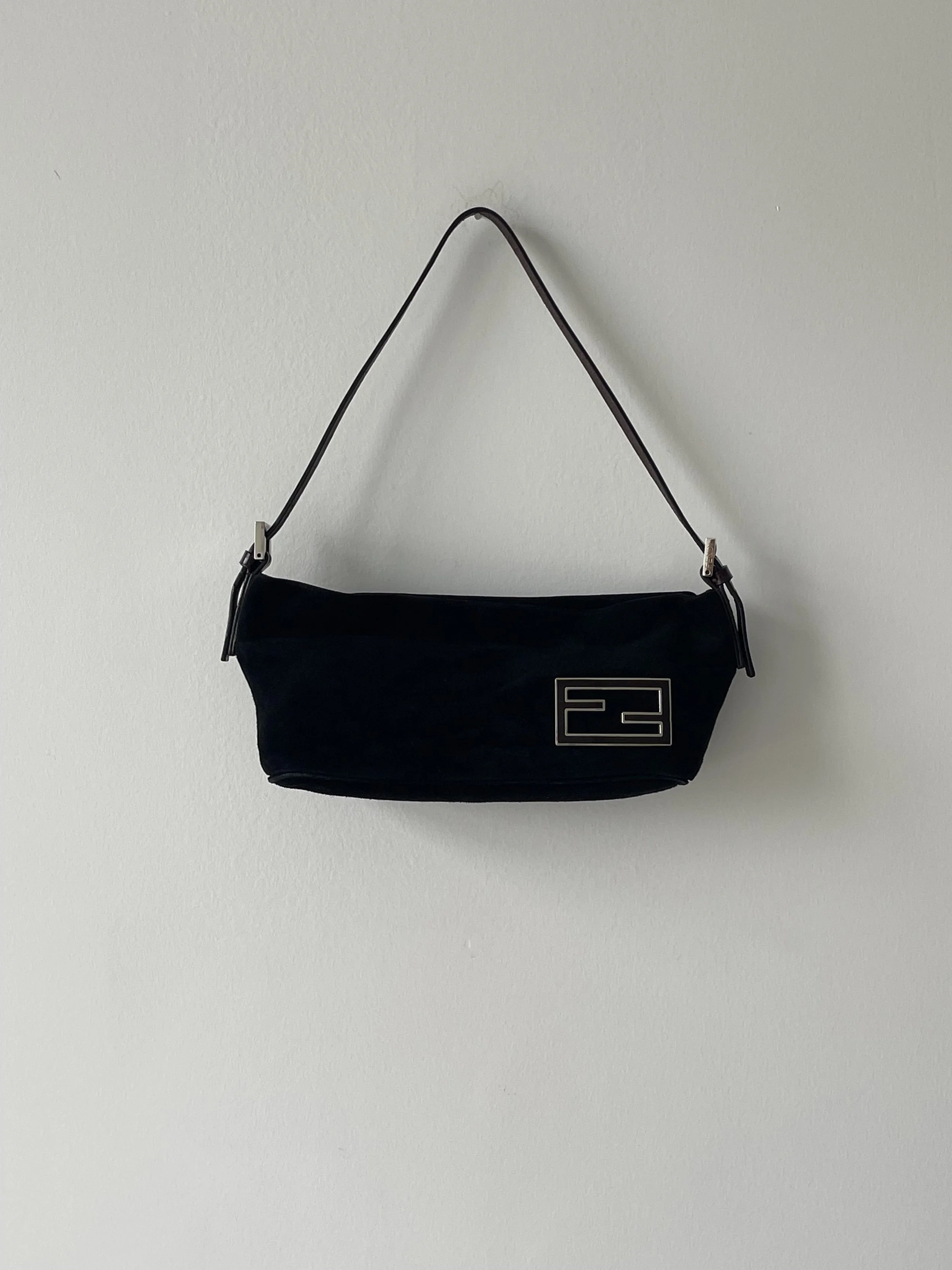 Fendi Black Suede Pochette