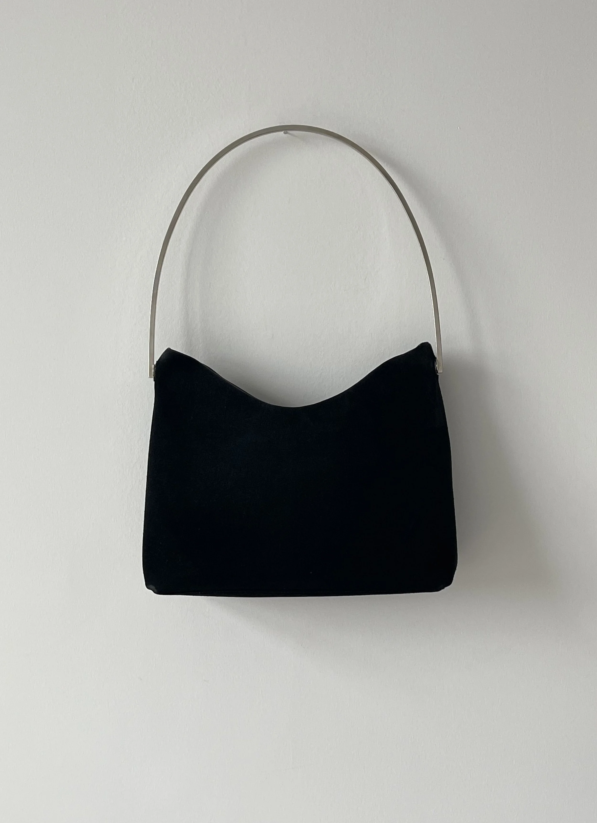 1997 Tom Ford Gucci Black Suede Metal Handle