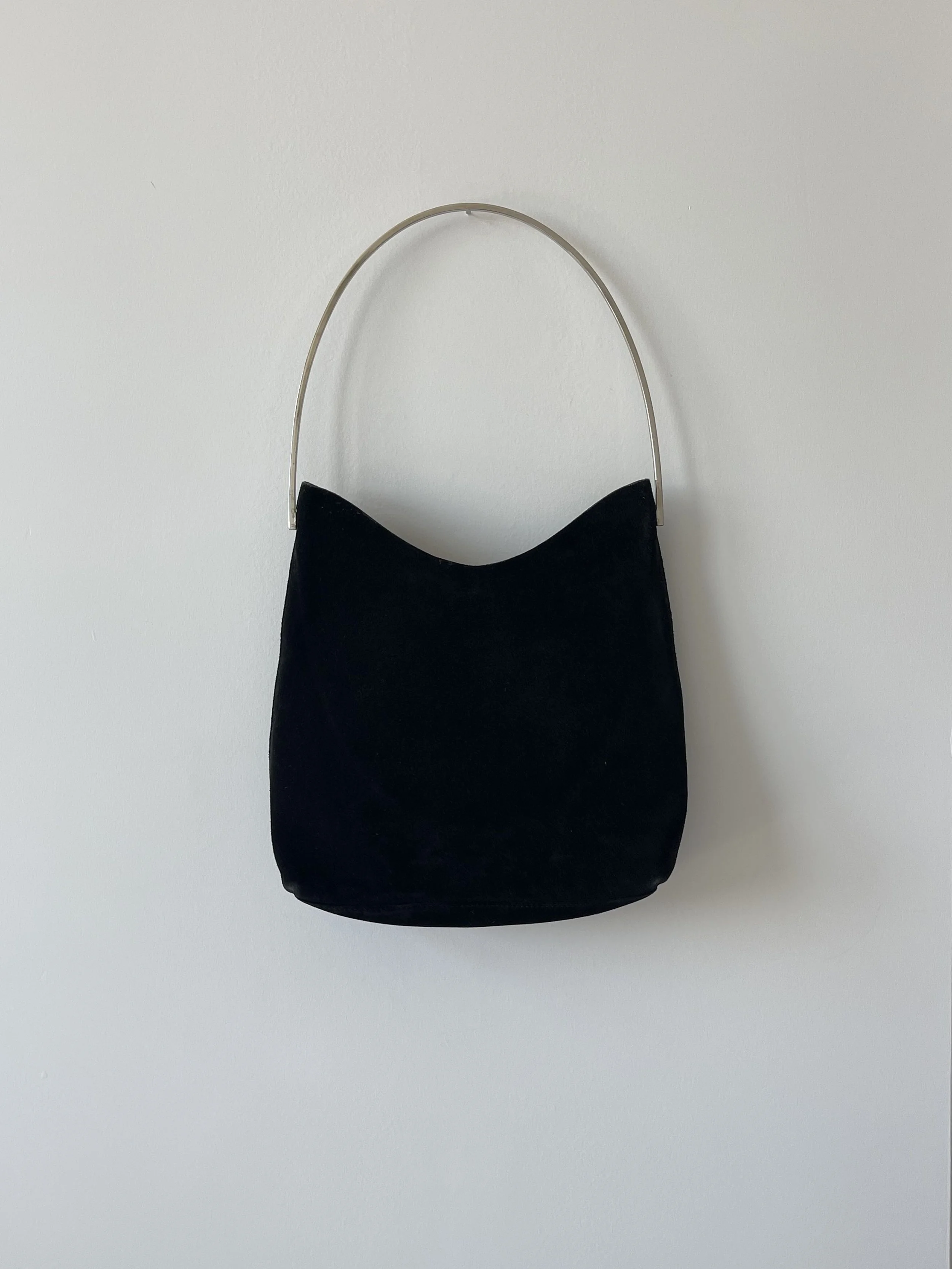 1997 Tom Ford Gucci Black Suede Metal Handle Medium