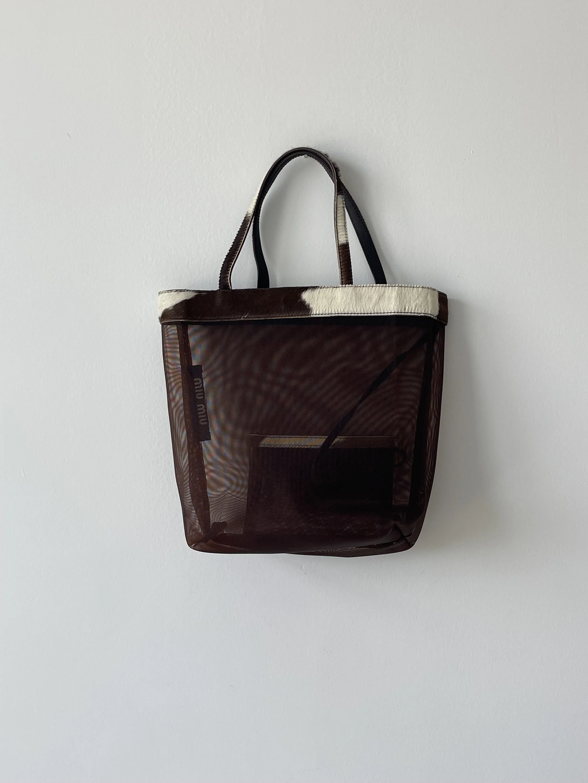 1998 Miu Miu Mesh Cowprint