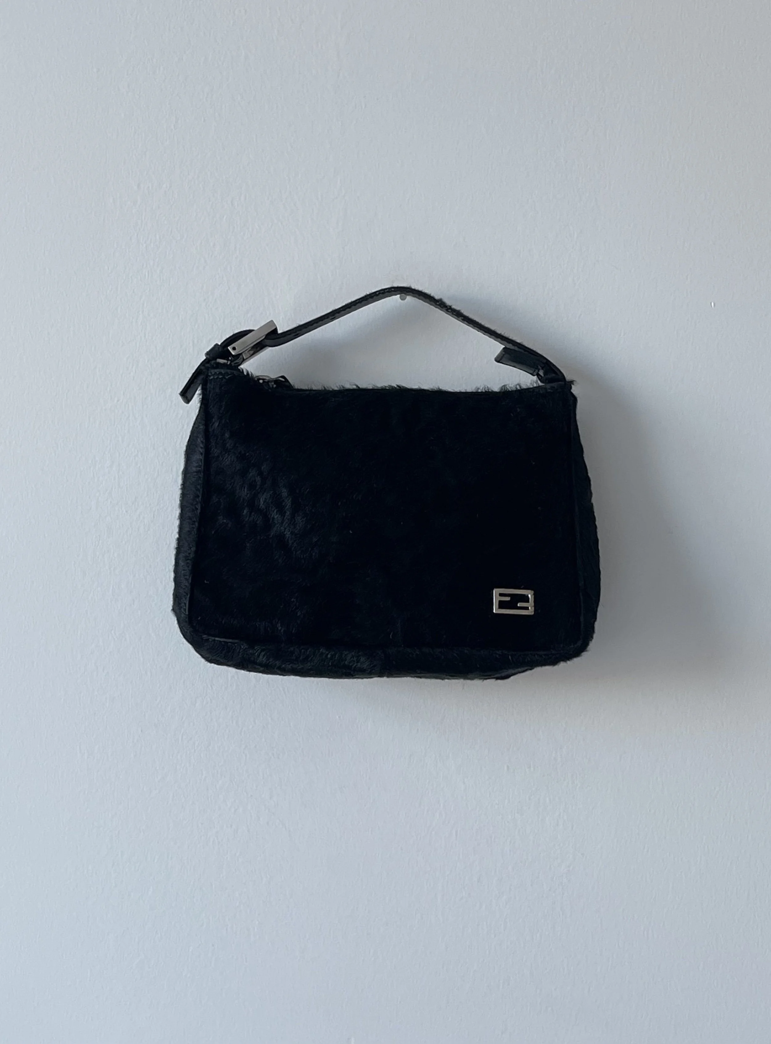 Fendi Black Ponyhair Pochette