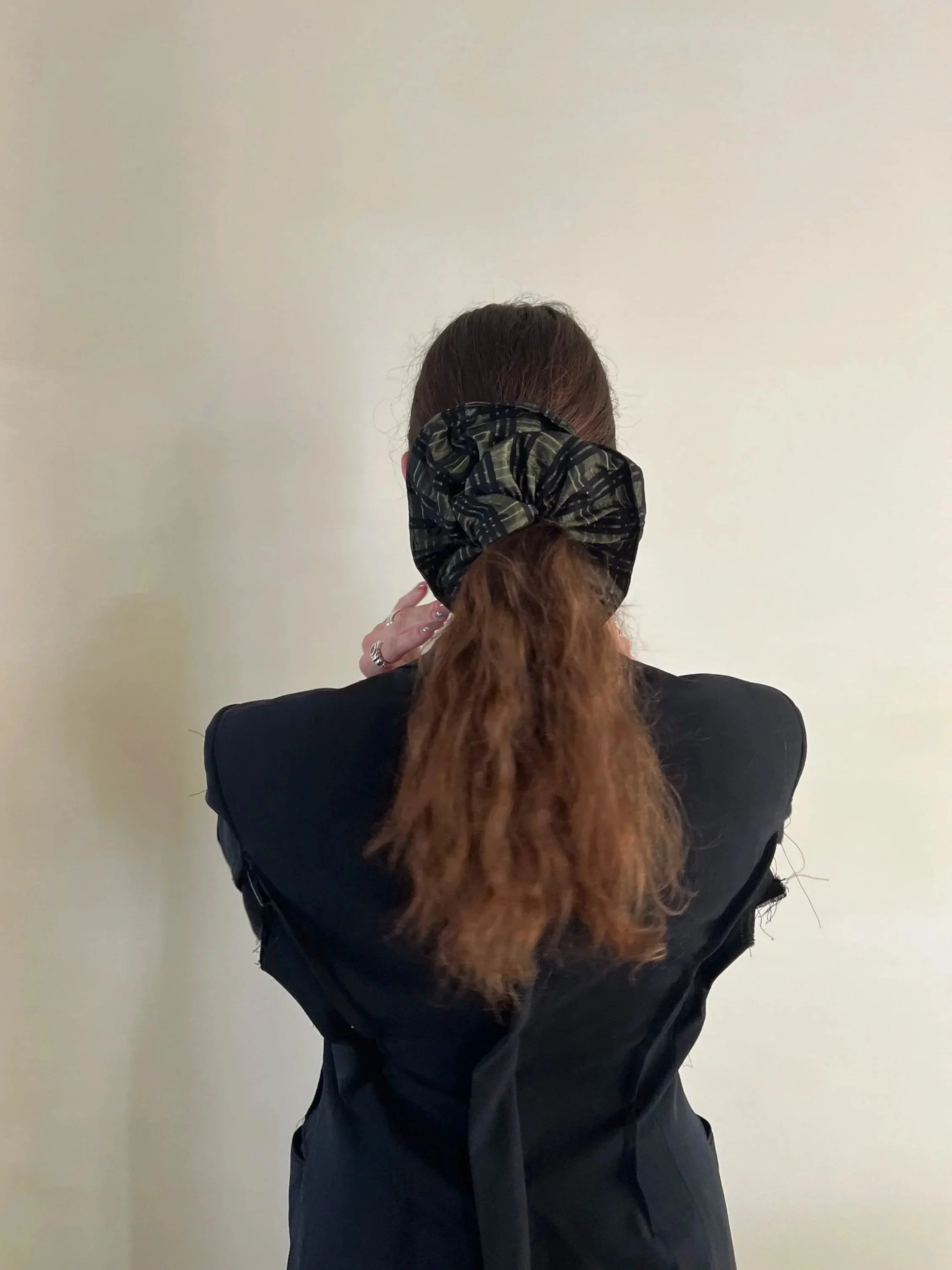 Full-Blown Scrunchie Green Carré