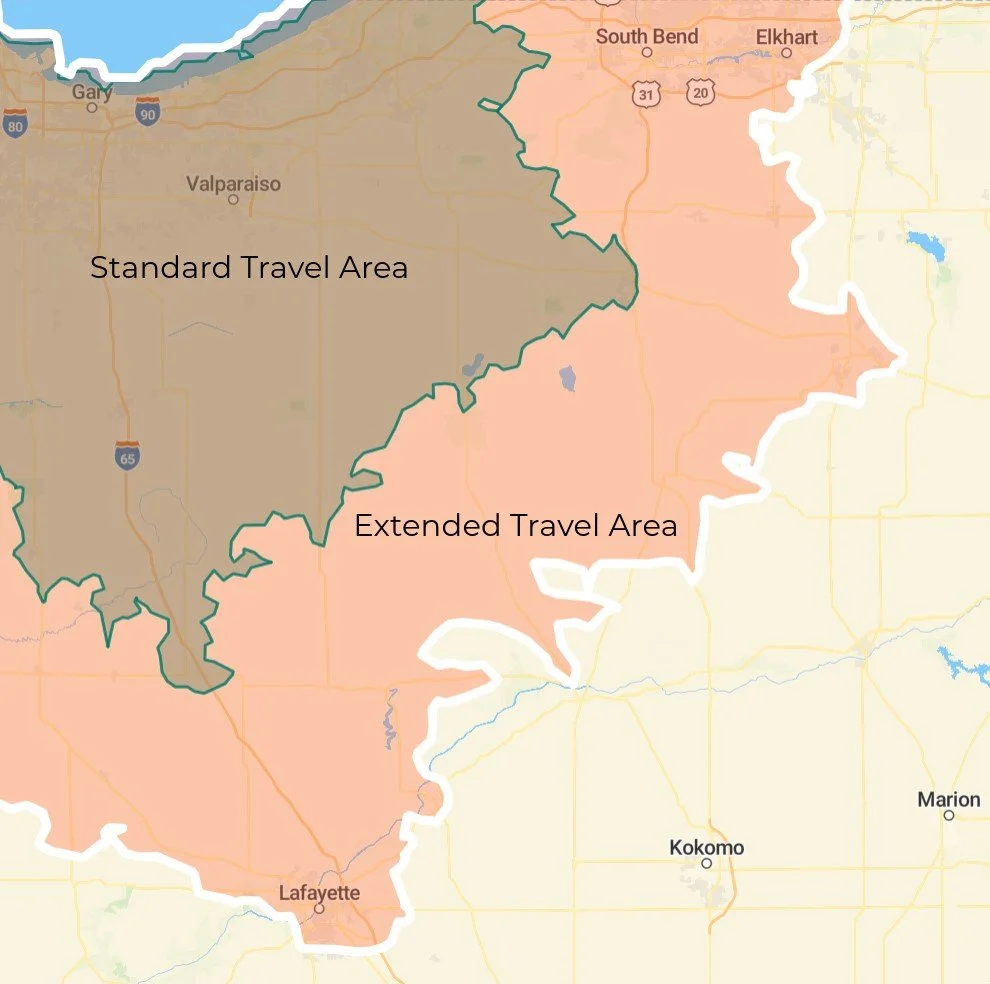 Northwest Indiana Beer Steer Travel Zones