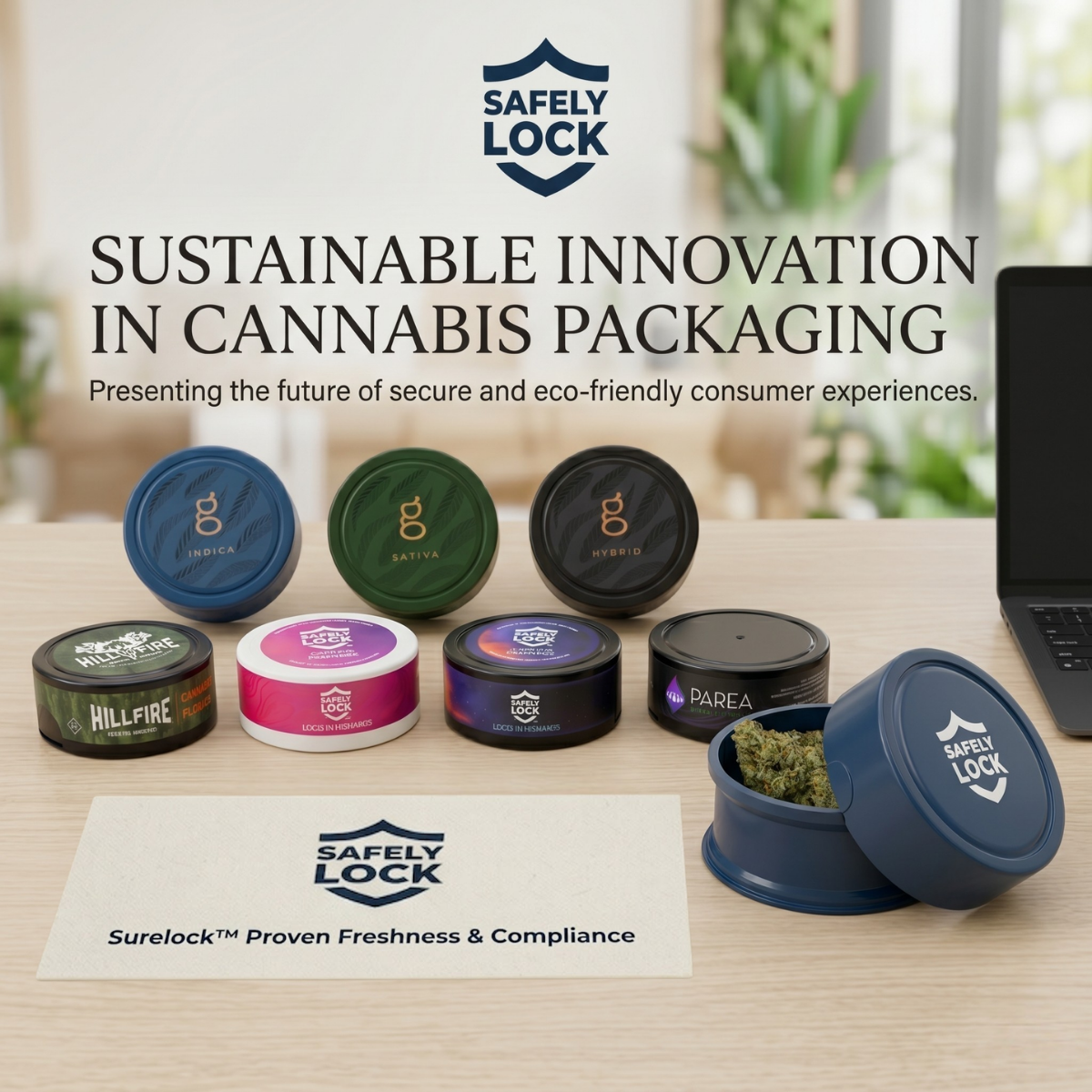 Surelock™: Child-Resistant Cannabis Packaging Designed to Keep Products Fresh
