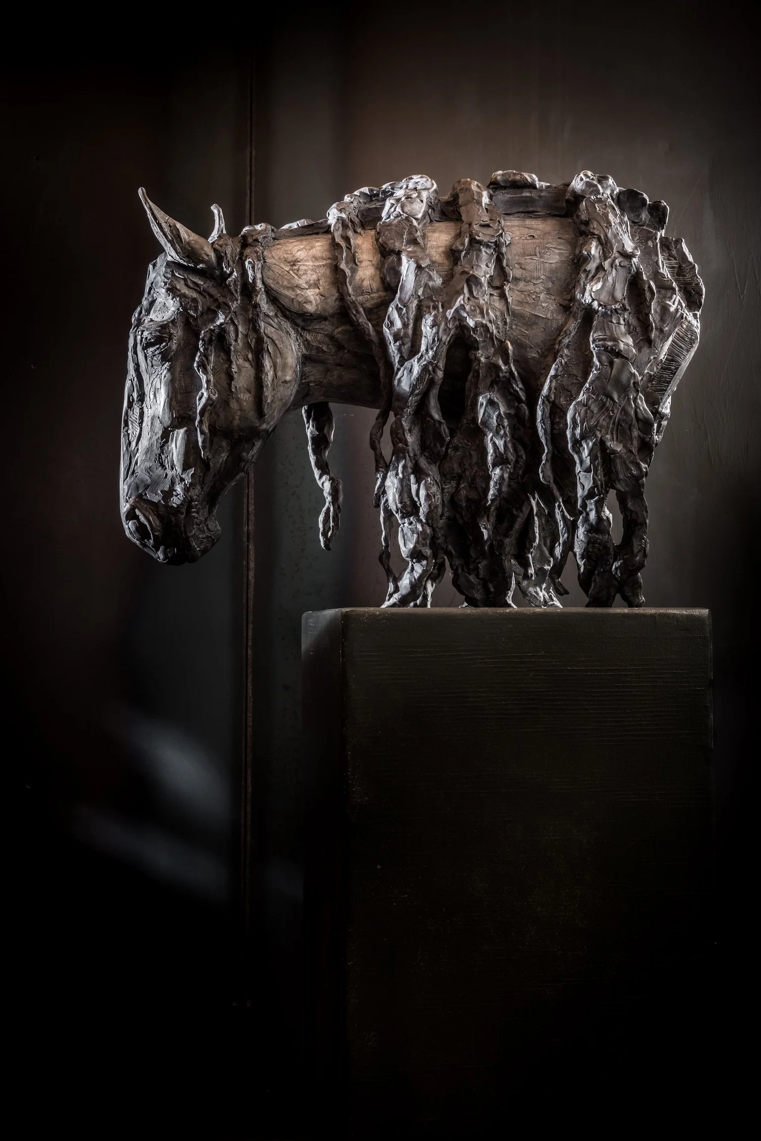 Sola, bronze wild horse sculpture by Stephanie Revennaugh