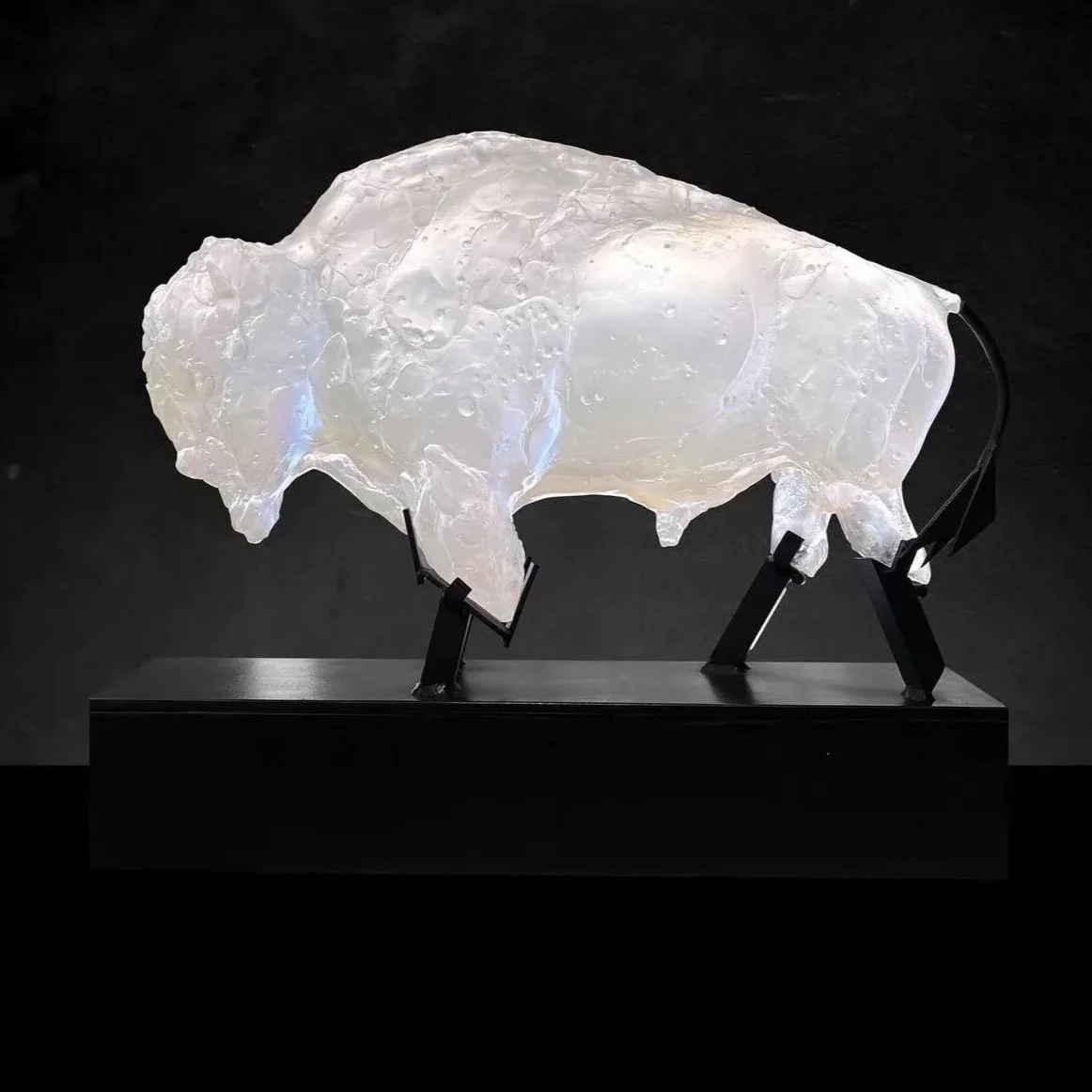 Portent Bronze American Bison Sculpture by Stephanie Revennaugh