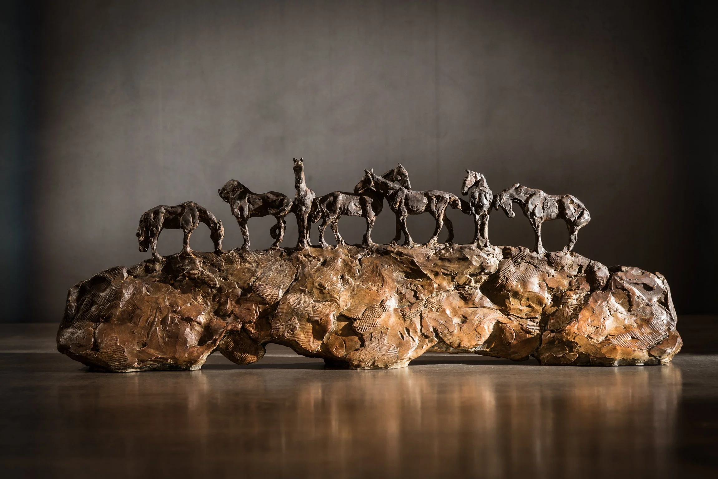 Beautiful Together, bronze horse sculpture by Stephanie Revennaugh
