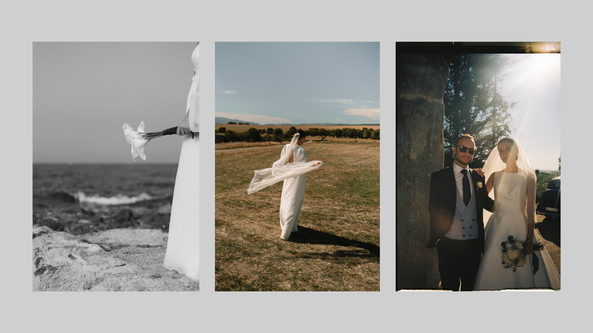 Foto analógica Boda con vista a la montaña en España