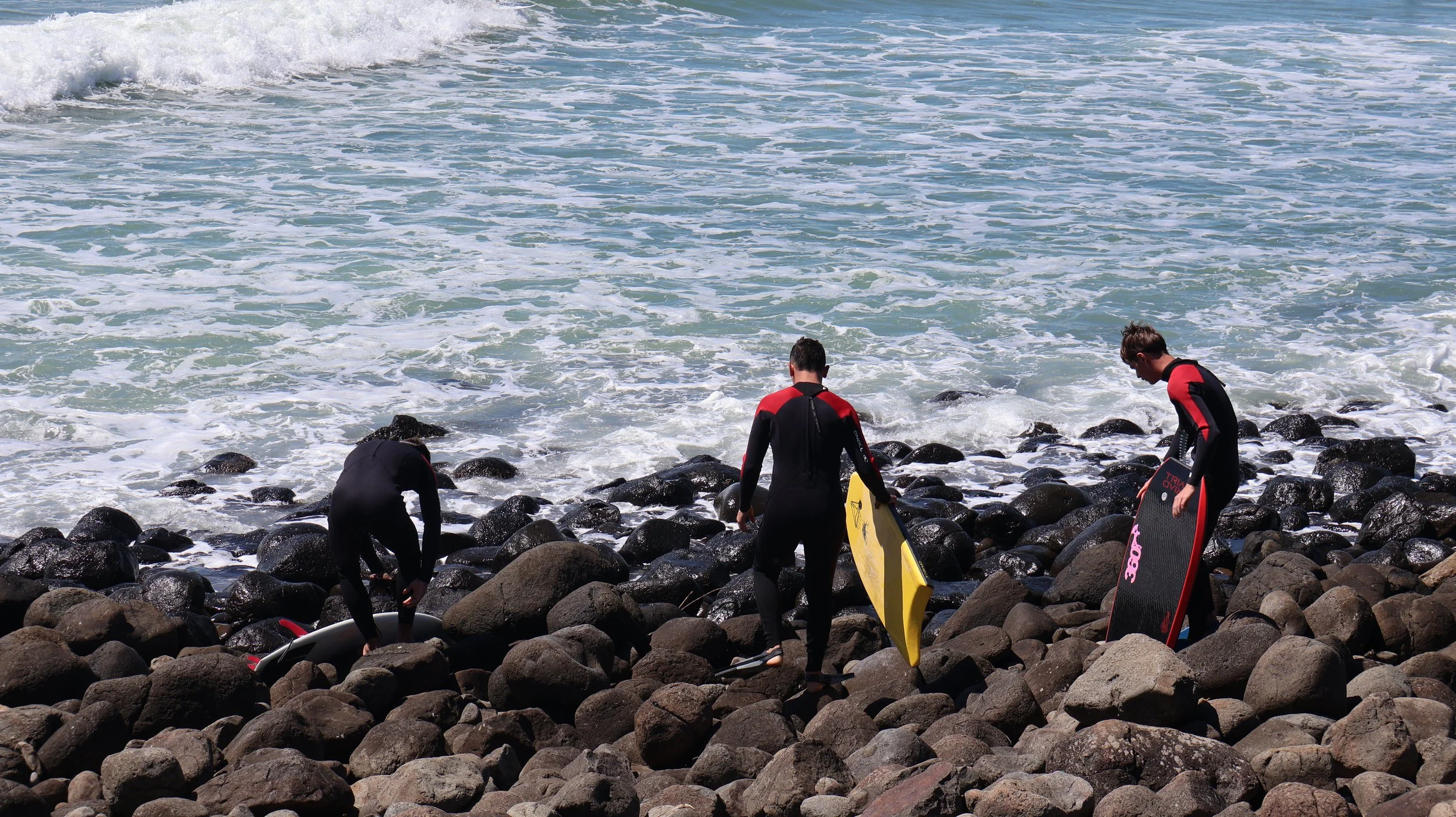 Getting some waves in at Waikeri, aka, Manu Bay, in Ragland