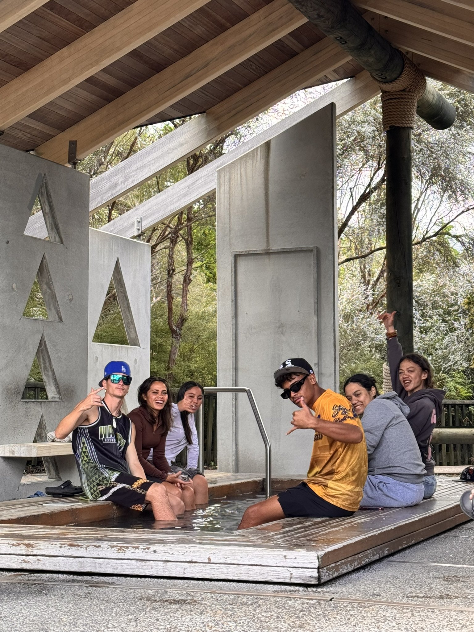 Rotorua hot springs at a public park