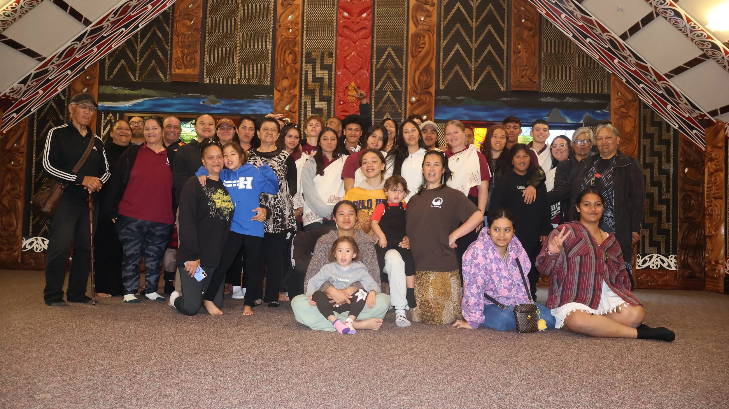 Whānau i Huria Marae