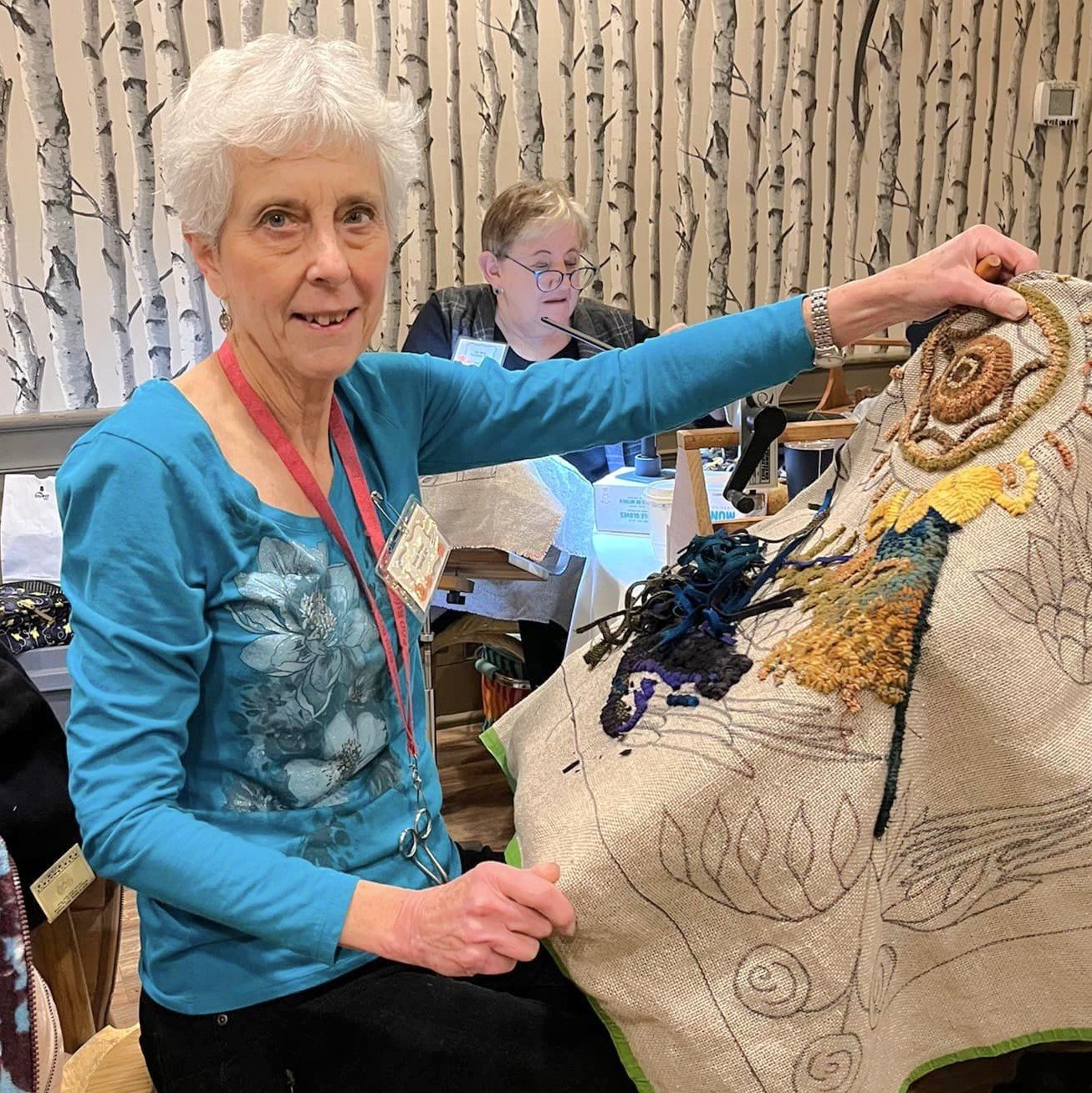 Trish Miller rug hooking