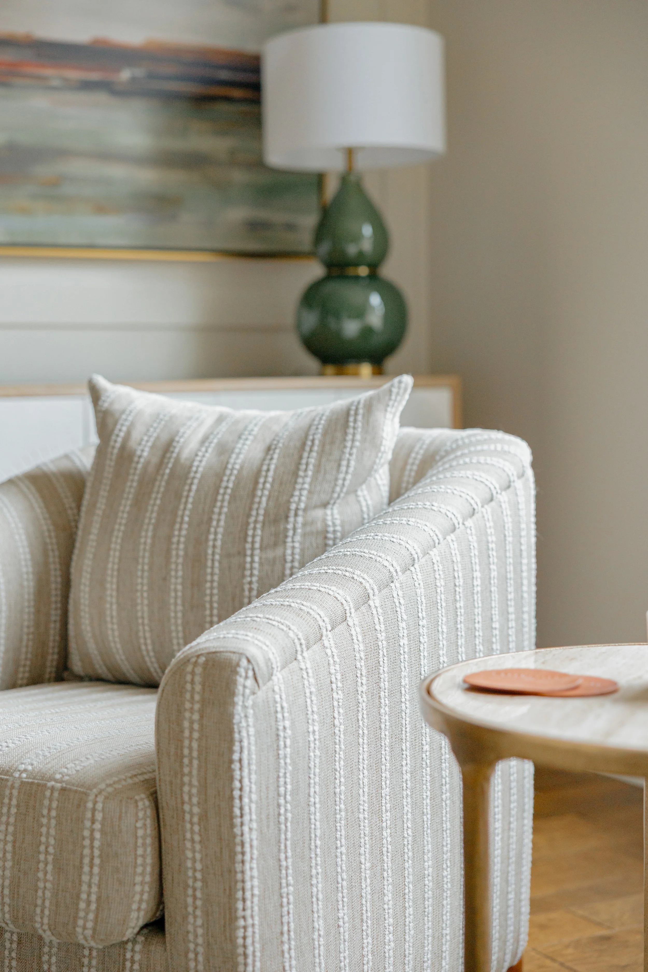 Close-up of curated décor and finishes selected by Cossart Design, emphasizing texture, pattern, and luxurious details throughout the Allendale home. Every element reinforces a cohesive, elevated interior.
#InteriorDetails #CustomDesign #CossartDesig