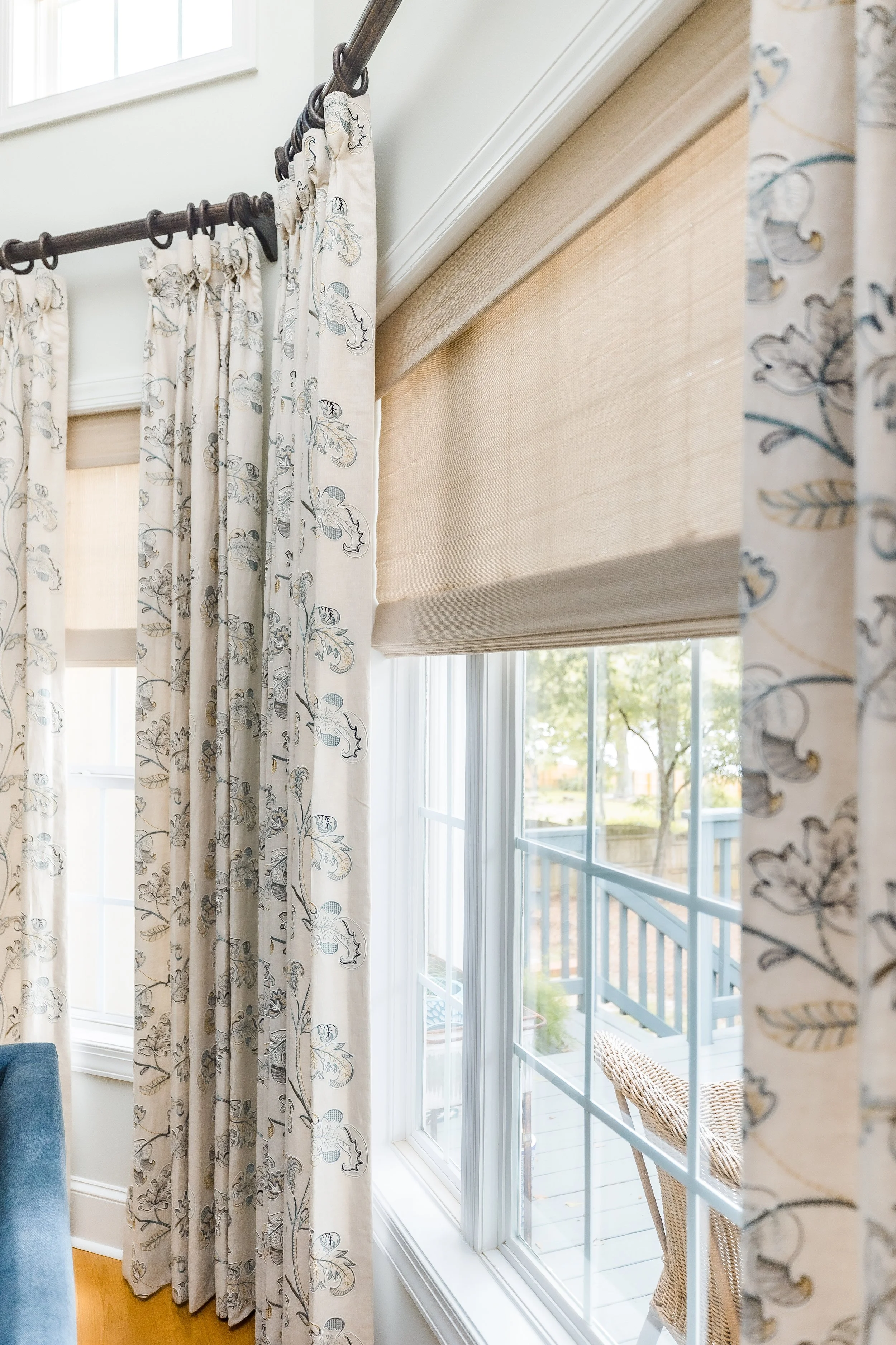 Close-up detail shots from Heron Drive showcase custom finishes, window treatments, furnishings, and carefully curated textures by Cossart Design. Each vignette highlights the craftsmanship, intentional design, and elevated style that define this qui