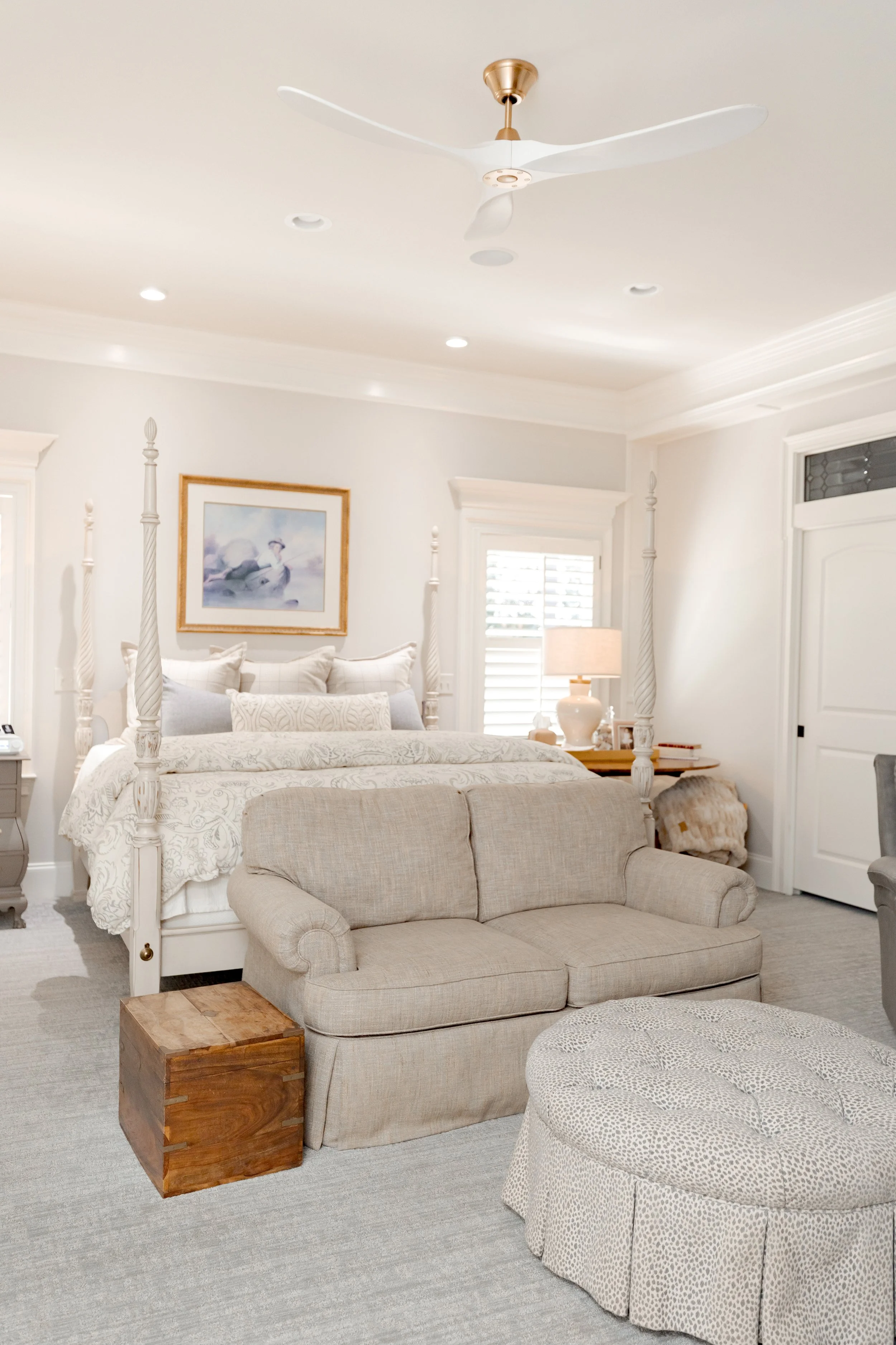 This bedroom was designed to feel calm, comfortable, and intentional. It is a serene retreat that welcomes soft layers, balanced color, and thoughtful details to create a space that encourages rest and everyday ease.

#InteriorDesign #BedroomDesign #