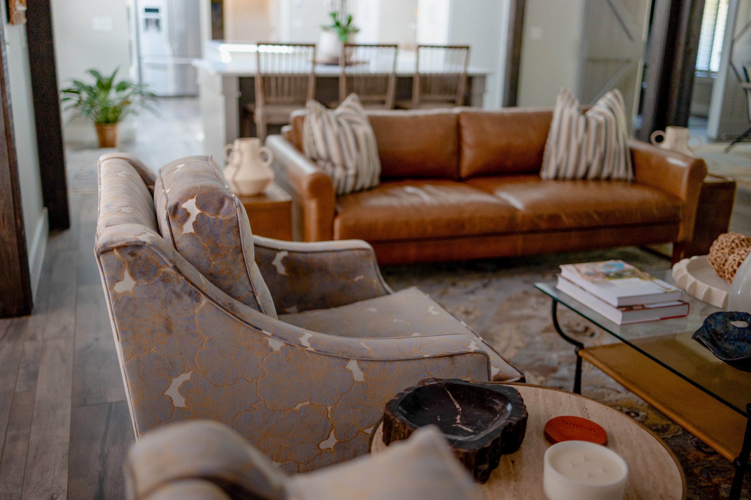 Gorgeous family room and fireplace designed by Cossart Design, a premier home interior design company in Perry, GA, proudly serving Warner Robins, Macon, Kathleen, and Middle Georgia #InteriorDesign #HomeDesign #PerryGA #MiddleGA #MiddleGeorgia #De