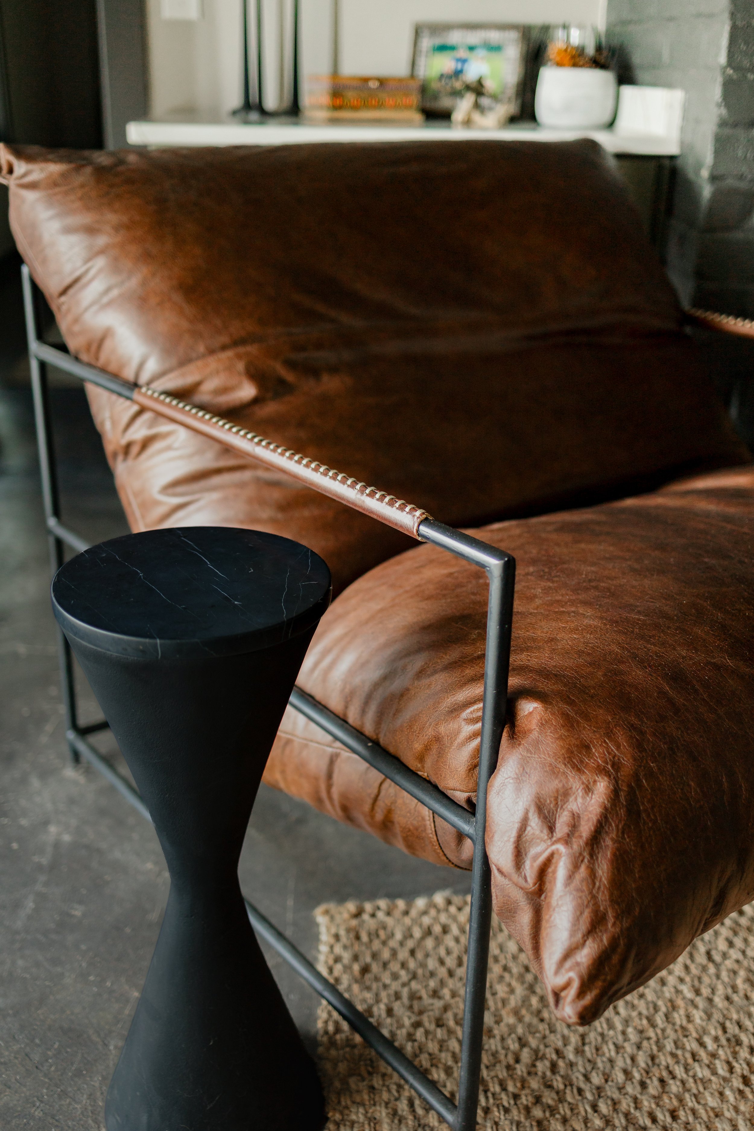 Close-up detail shots from the John Cobb Barndominium by Cossart Design showcase the craftsmanship, textures, and custom finishes that define this elevated hunting lodge-inspired home. From bespoke furnishings and layered textiles to industrial accen