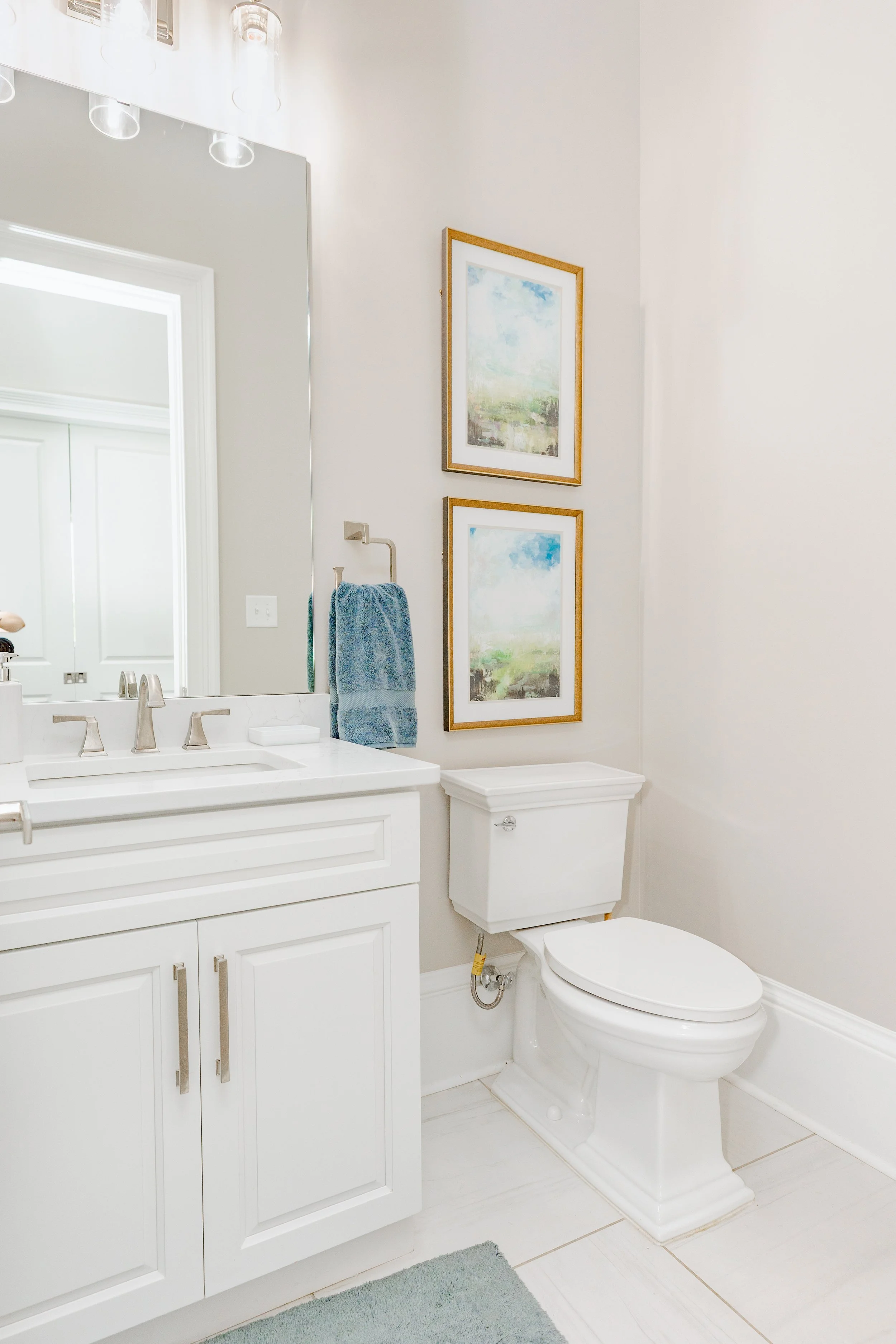 A thoughtfully designed half bathroom that balances function with elevated style. Custom finishes, refined materials, and intentional details create a space that feels polished and inviting for guests. Designed to leave a lasting impression, this pow