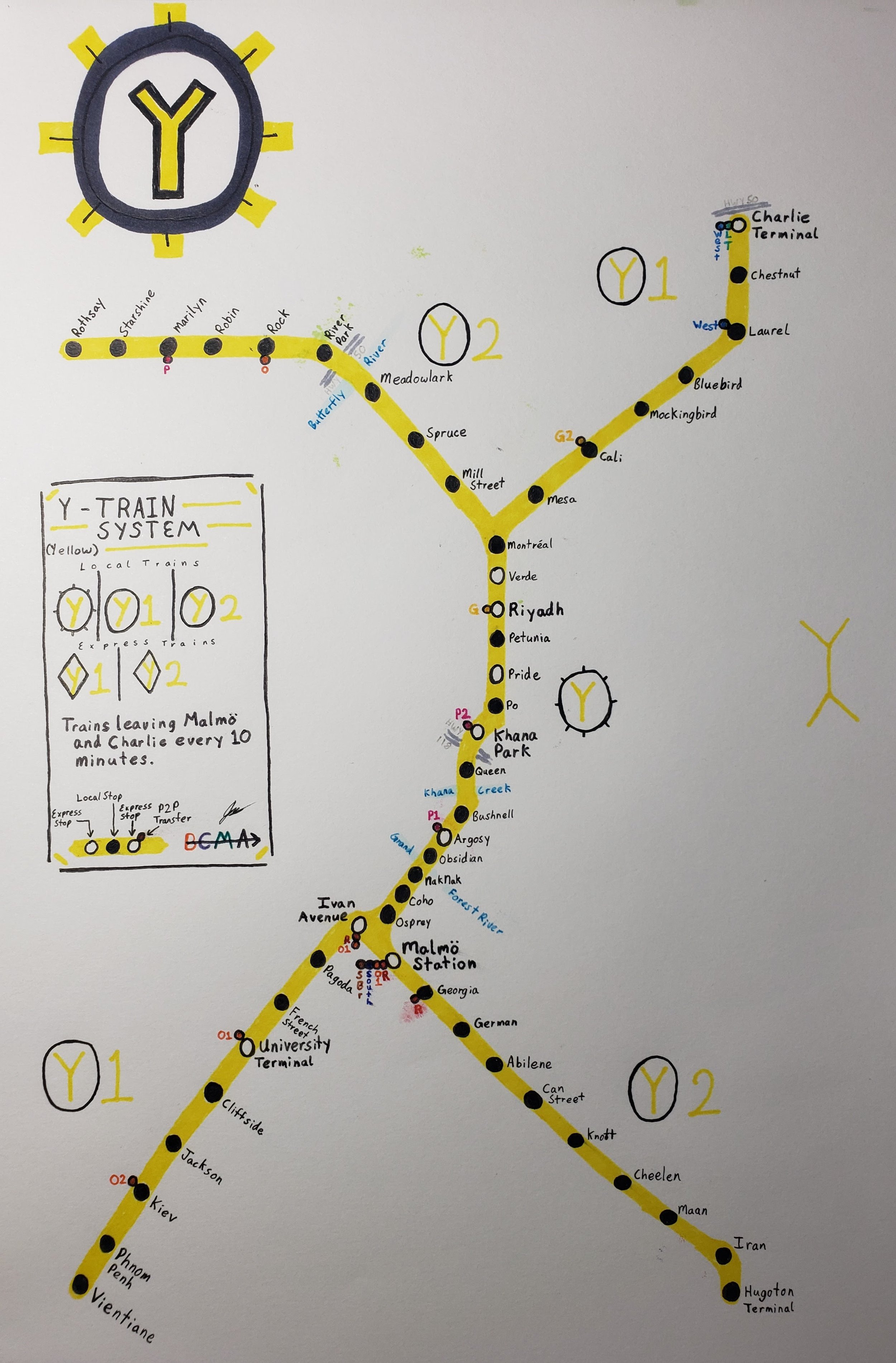 The Y-Train of Butterfly City