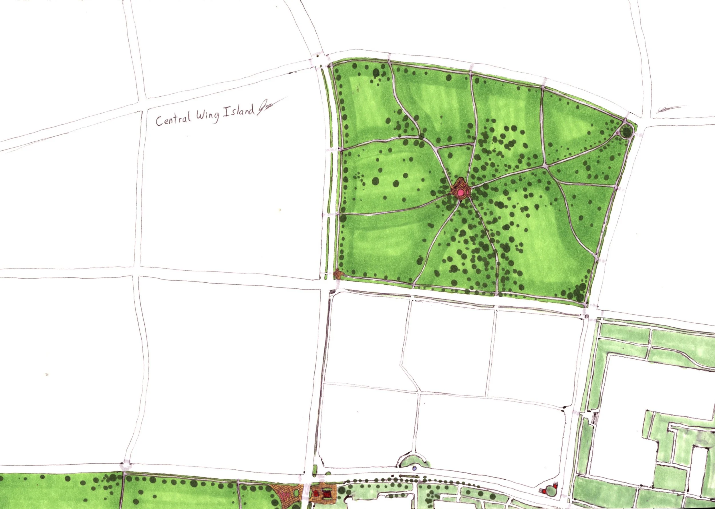 The Public Spaces of Wing Island in Butterfly City