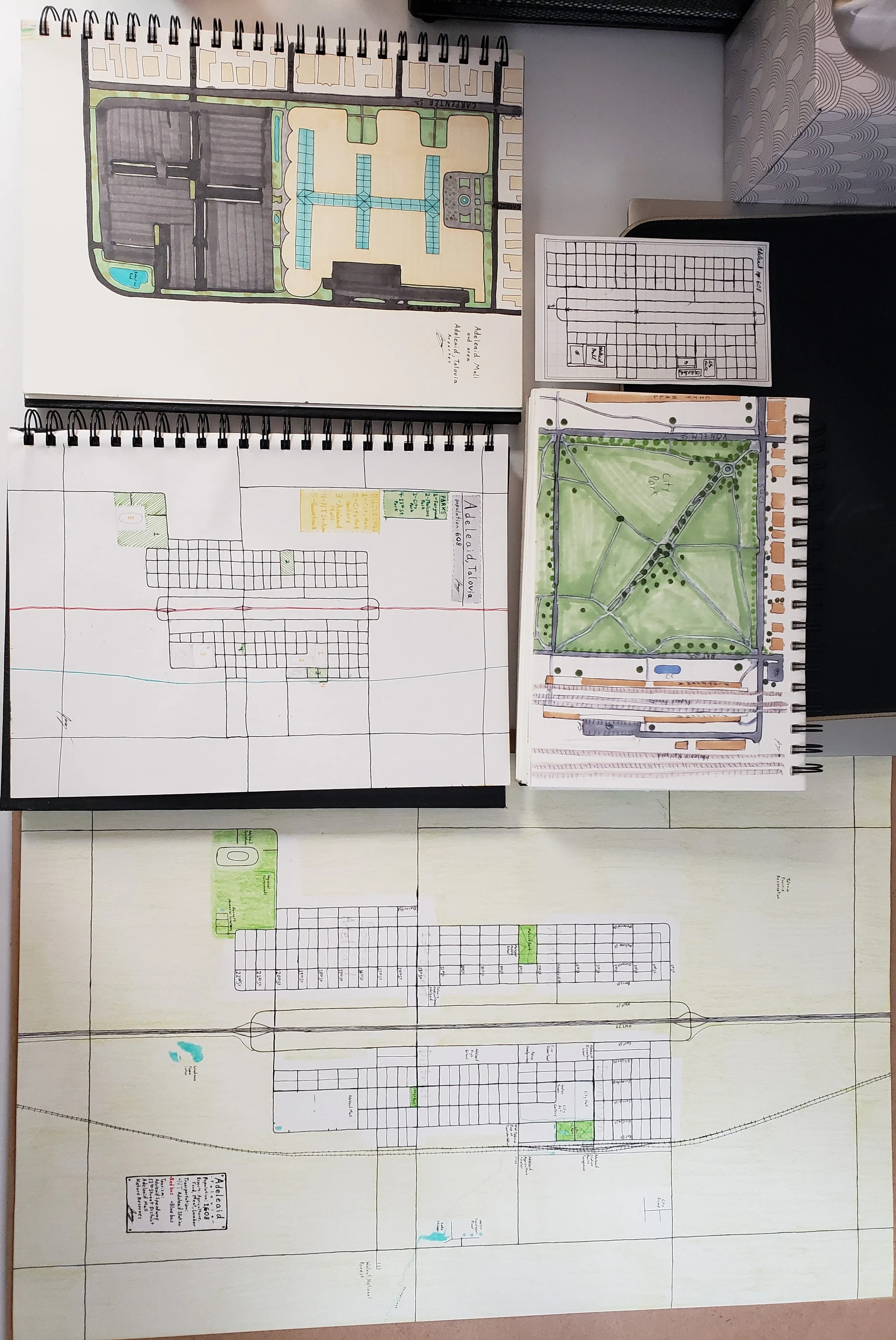 The artwork making of Adeleaide