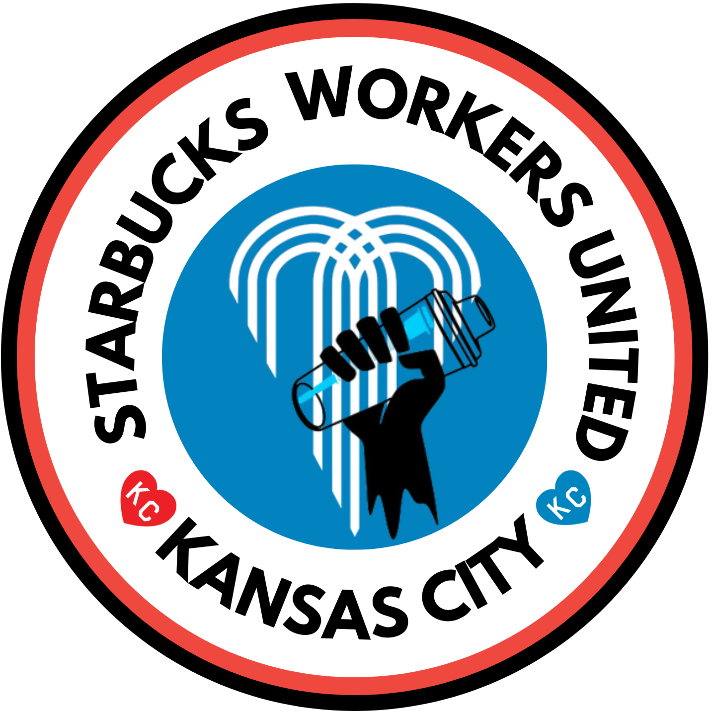 A logo designed for the Kansas City Starbucks union ~ Designed in Canva