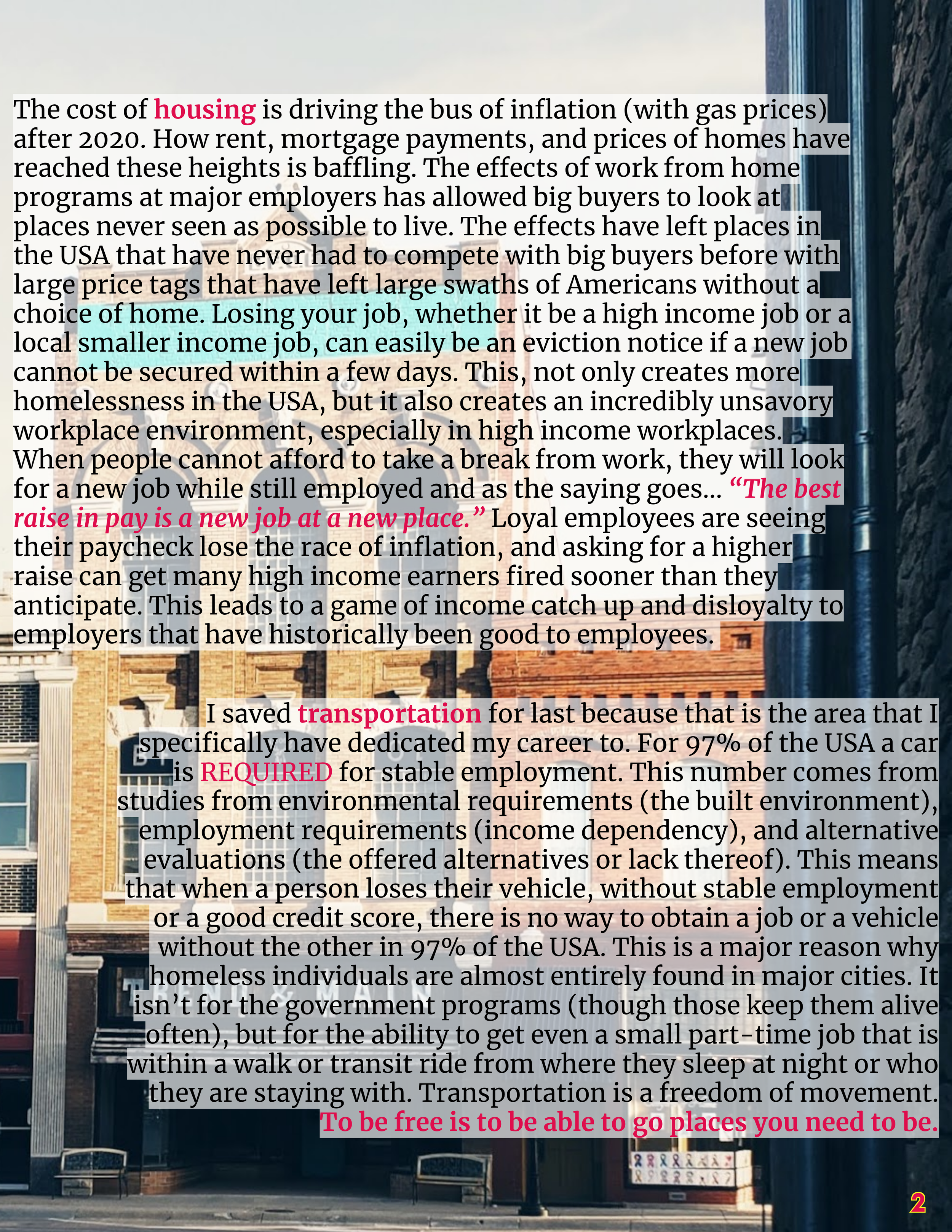 Page 2 - The Cost of Living Crisis