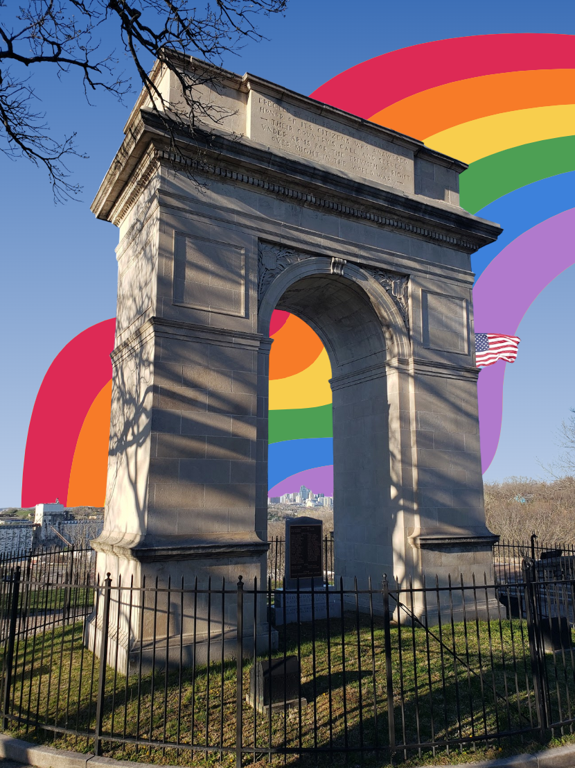 A logo for the Rosedale Rainbow Welcoming Alliance ~ Designed in Canva