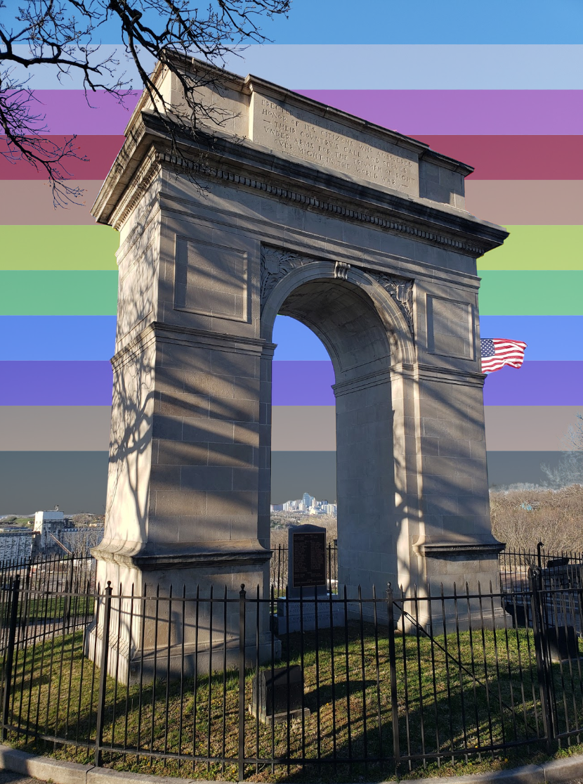 A logo for the Rosedale Rainbow Welcoming Alliance ~ Designed in Canva