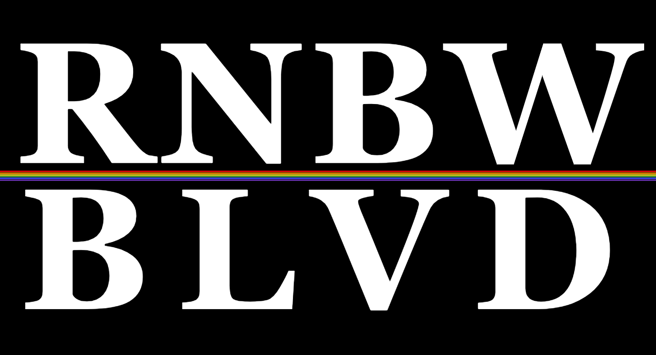 Rainbow Boulevard Pride sticker logo ~ Designed in Canva