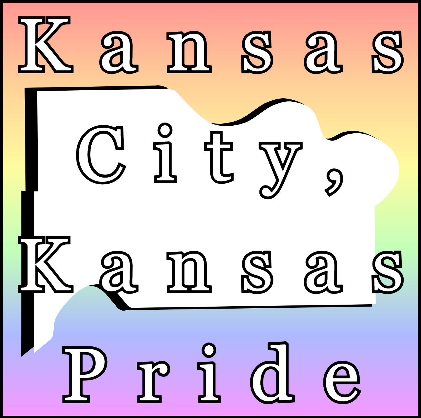 A logo sticker for Kansas City, Kansas Pride ~ Designed in Canva