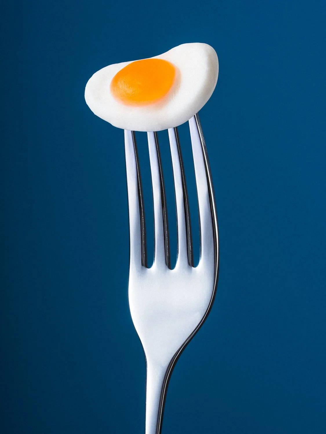 Wrong Material Series | Gummy Egg on Fork.