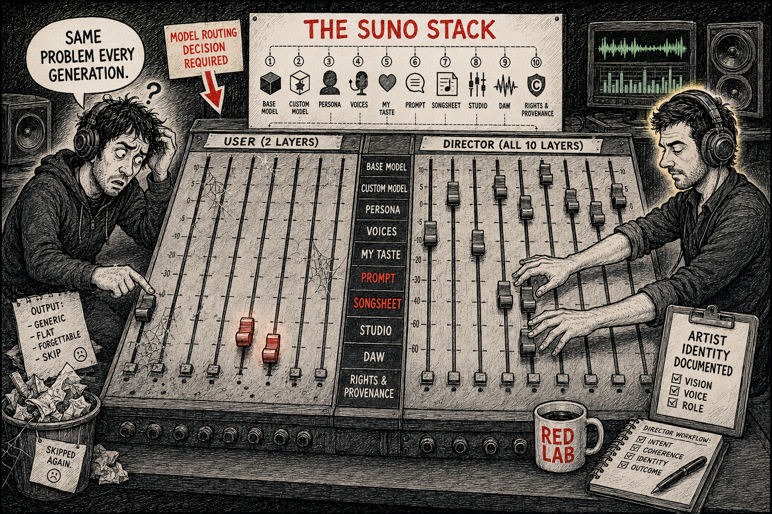 Suno Is Not a Prompt Box. It Is a Ten-Layer Production Stack.