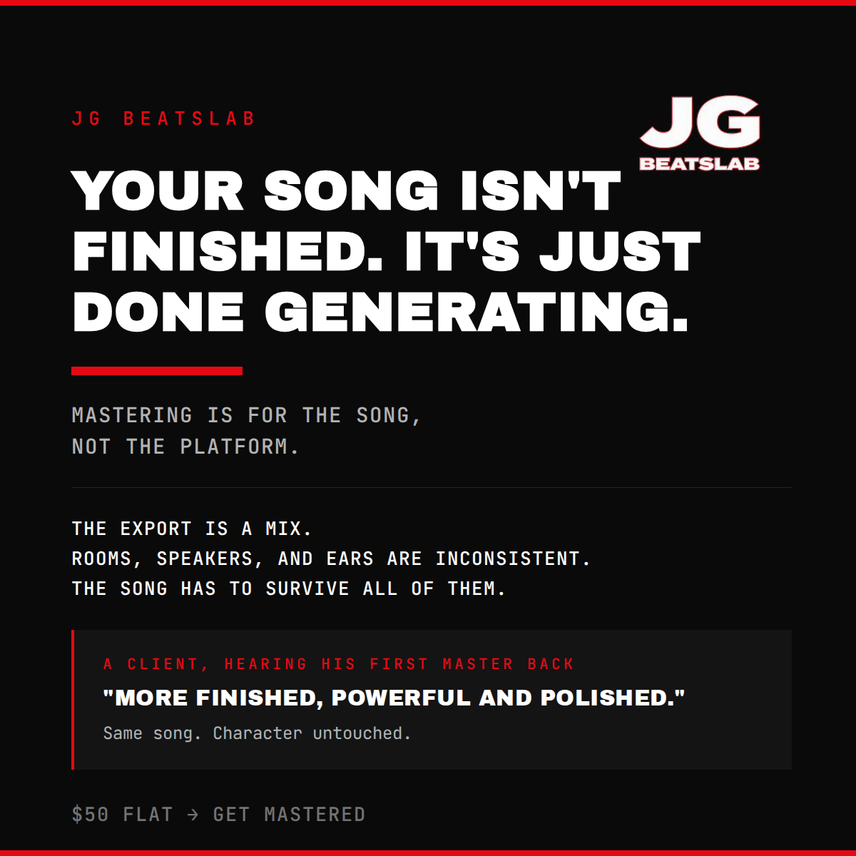 Your Song Isn't Finished. It's Just Done Generating.