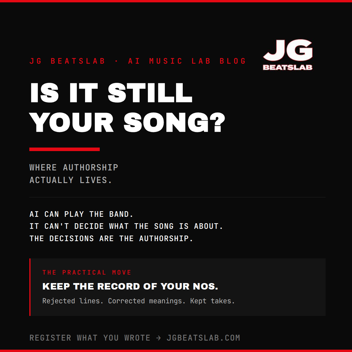 Is It Still Your Song?