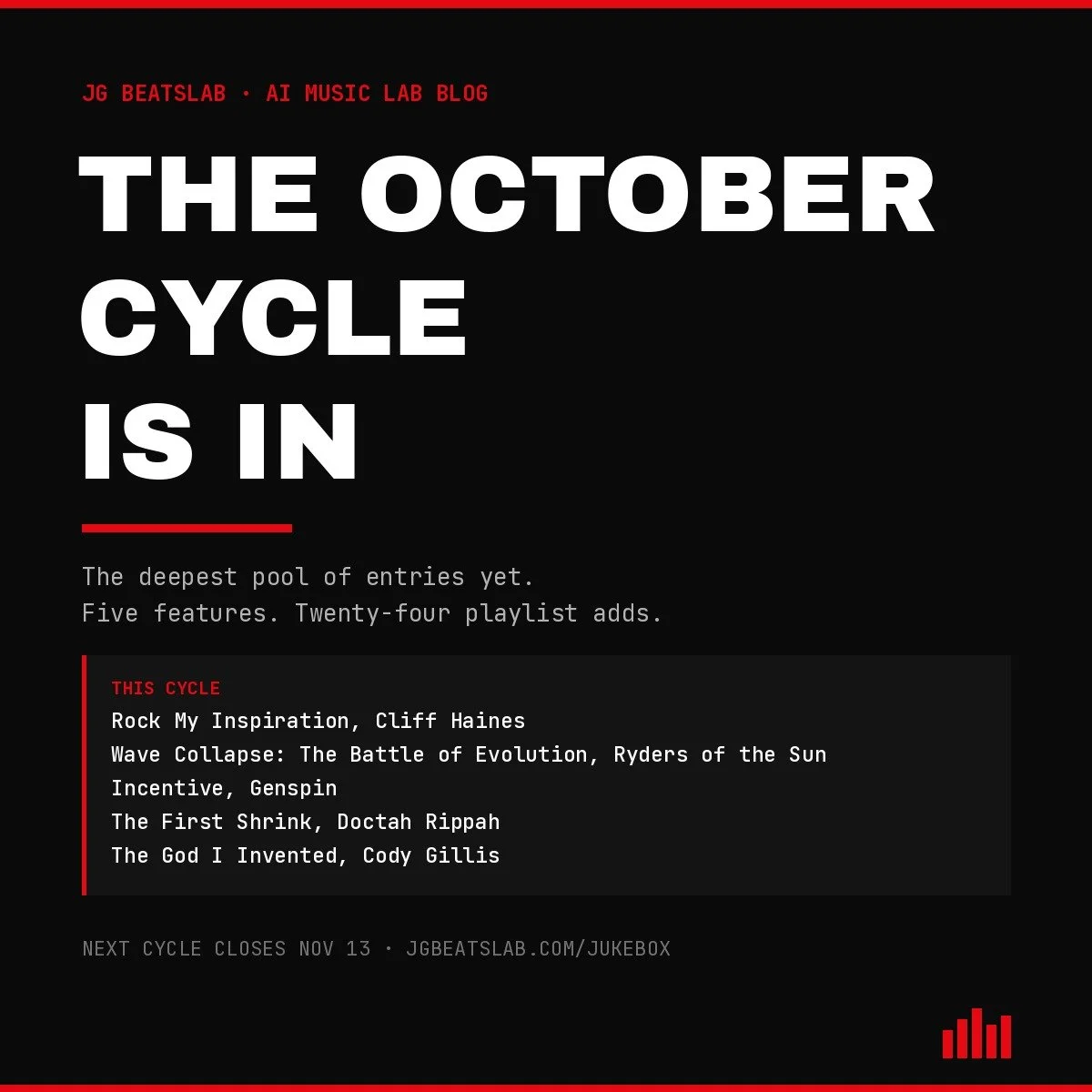 The October Beatslab Jukebox Cycle Is In