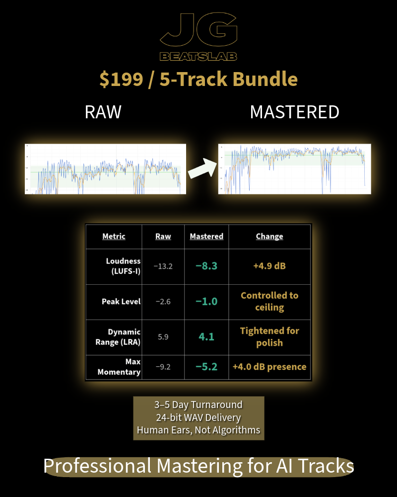 Professional Mastering — 5-Track Bundle