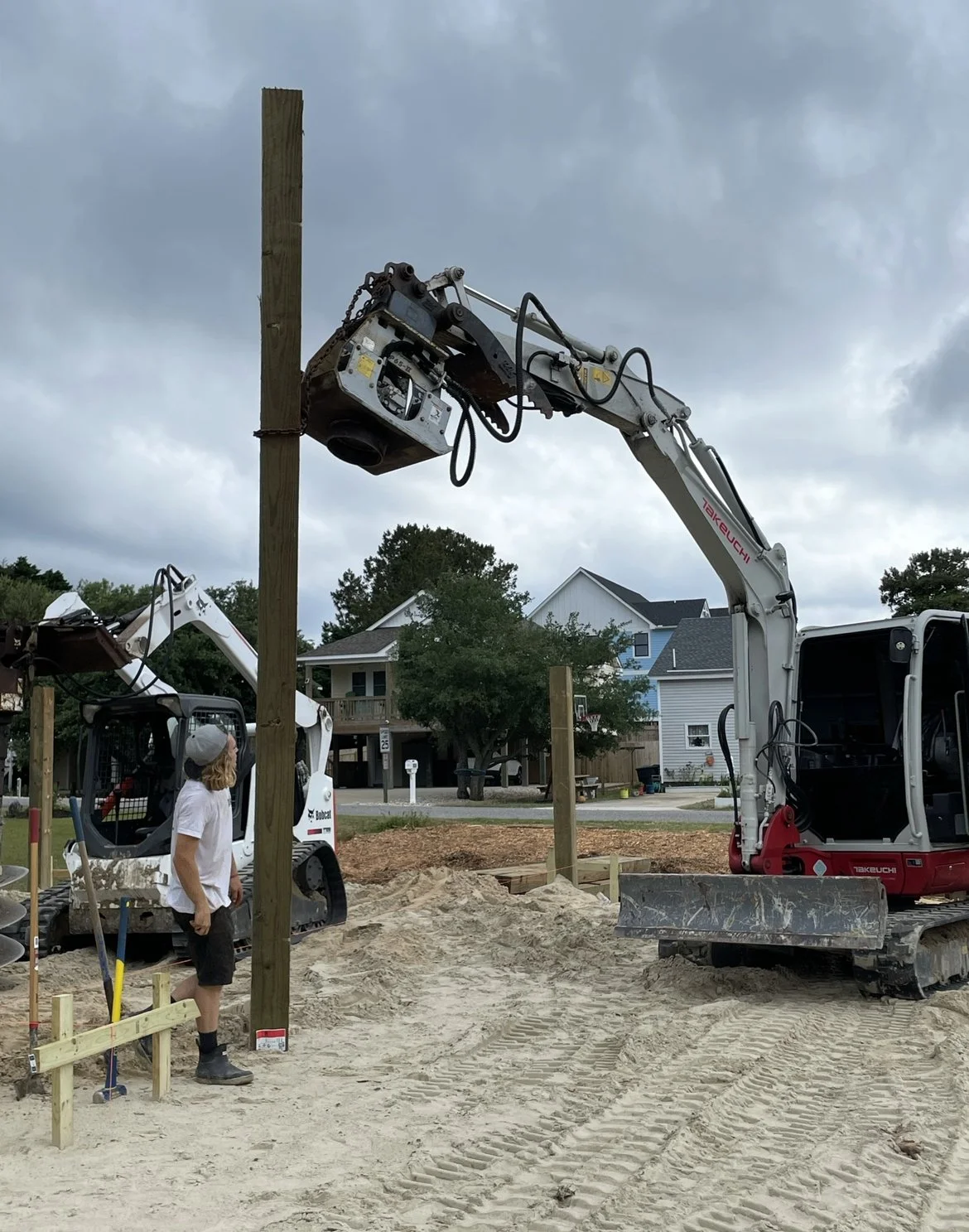 New house pilings