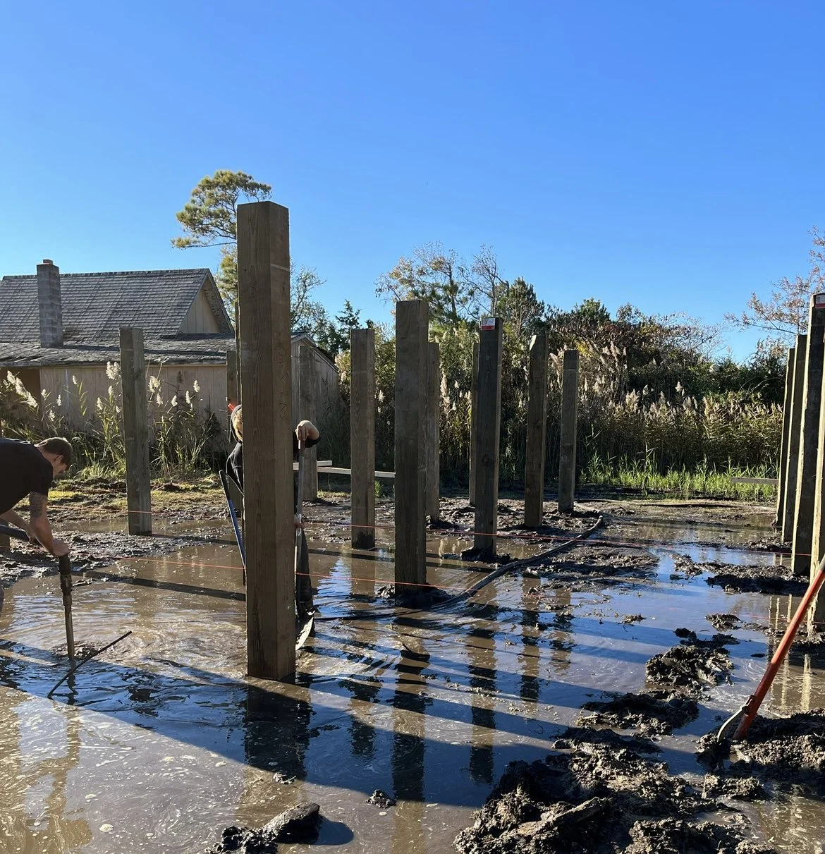 House pilings, New house pilings, Piling Replacement, Pile Driving