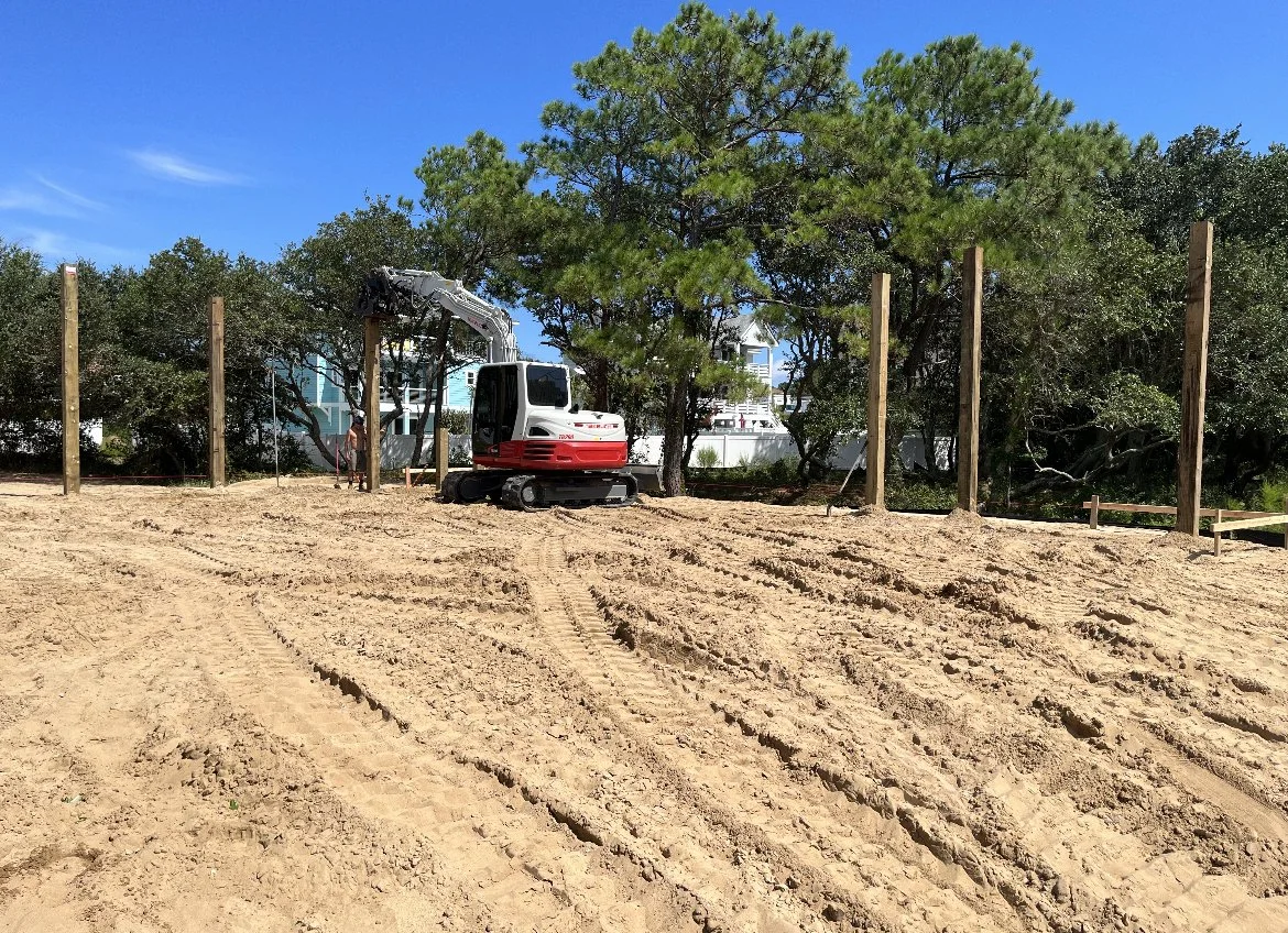 New house pilings