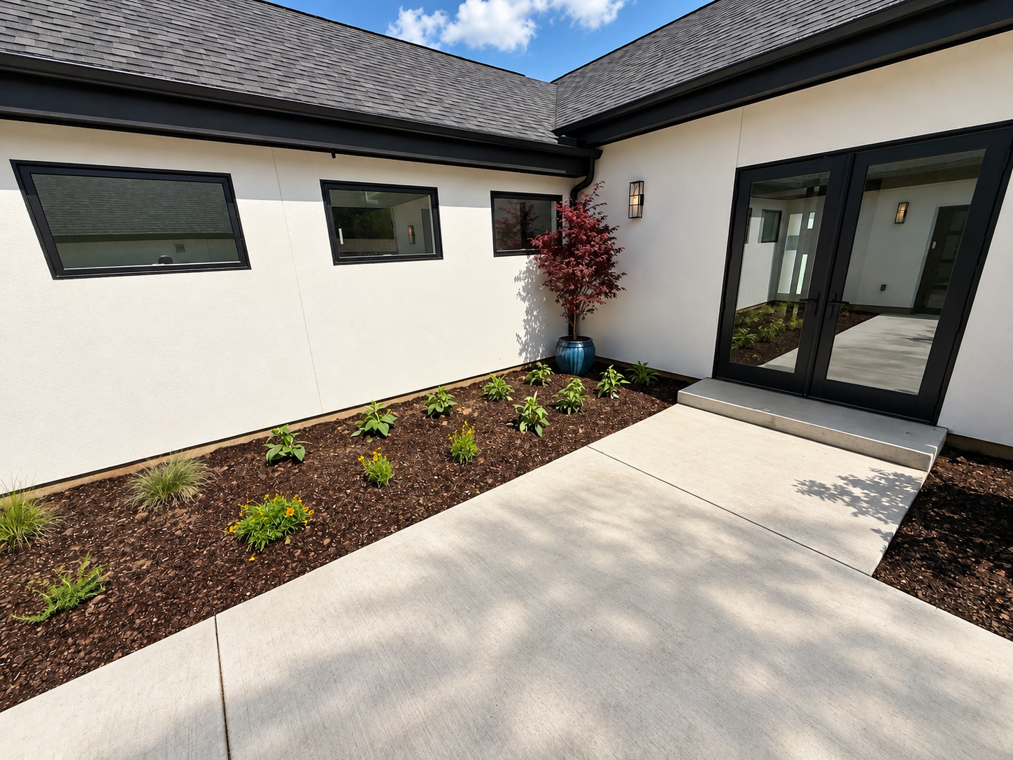 Modern Courtyard Entry with Red Maple.png