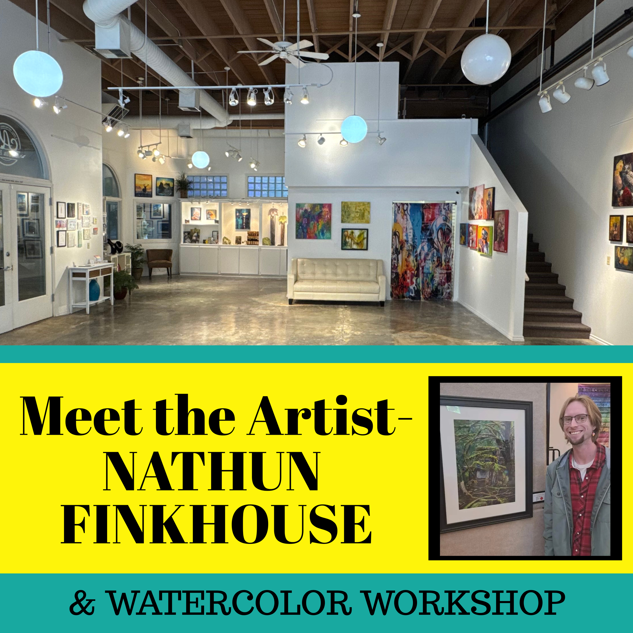 LAST FRIDAY: Nathun Finkhouse MEET THE ARTIST NIGHT &amp; CLASS at THE ART EVOLUTION PROJECT