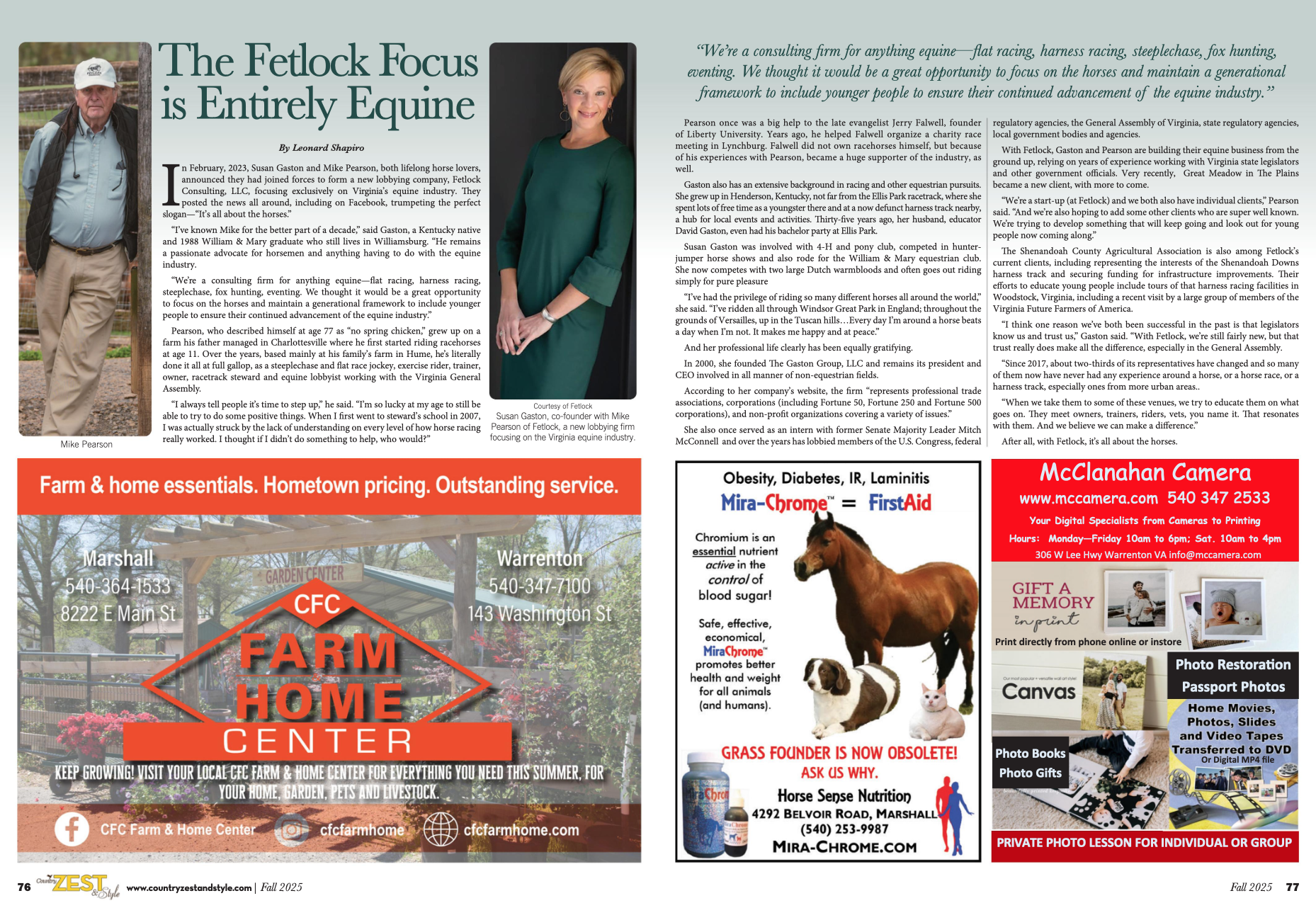 Fetlock Consulting Featured in Country Zest &amp; Style Magazine