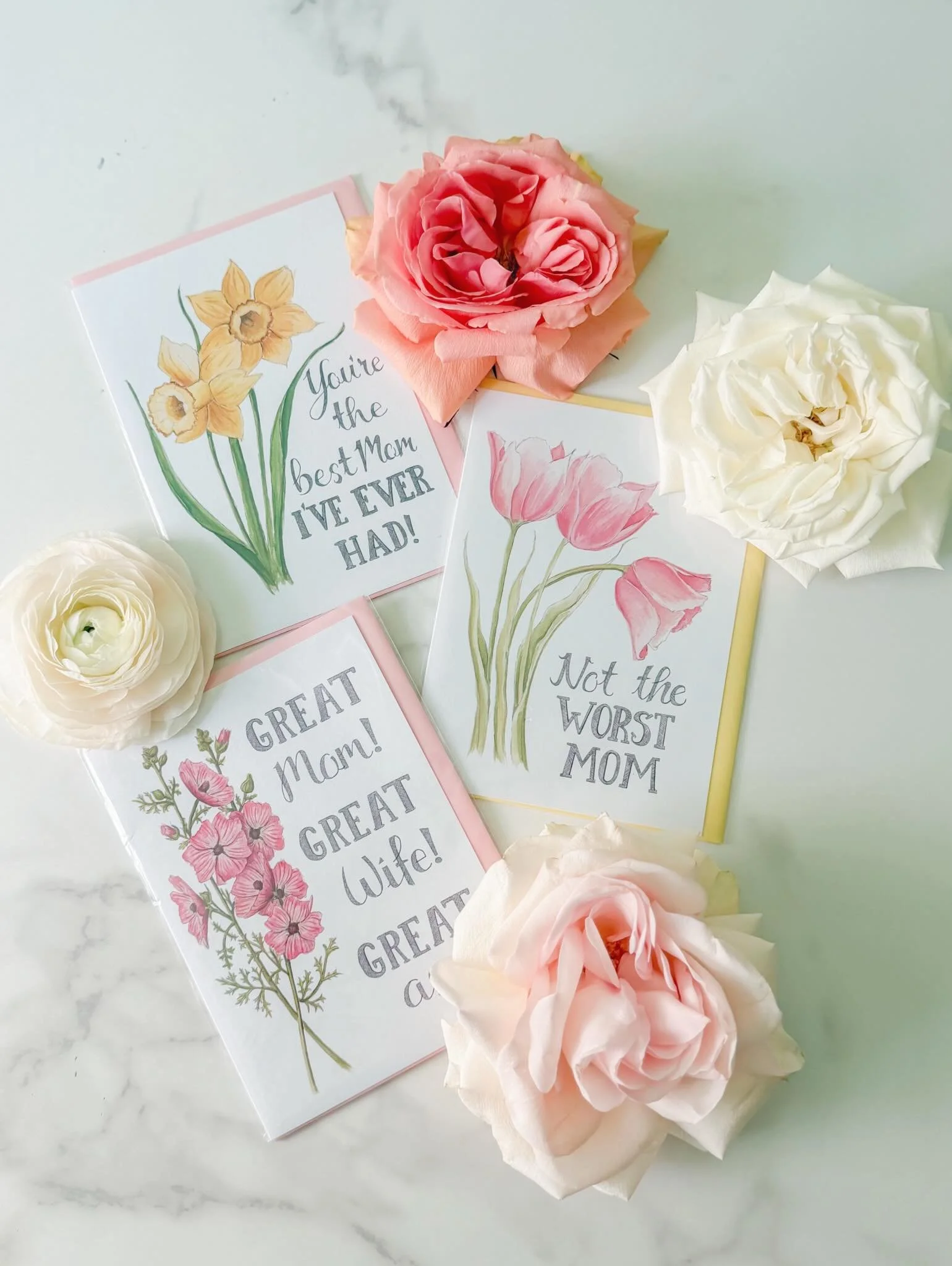 This week only, all orders over $75 will receive a free Mother&rsquo;s Day card with their purchase. 🌸