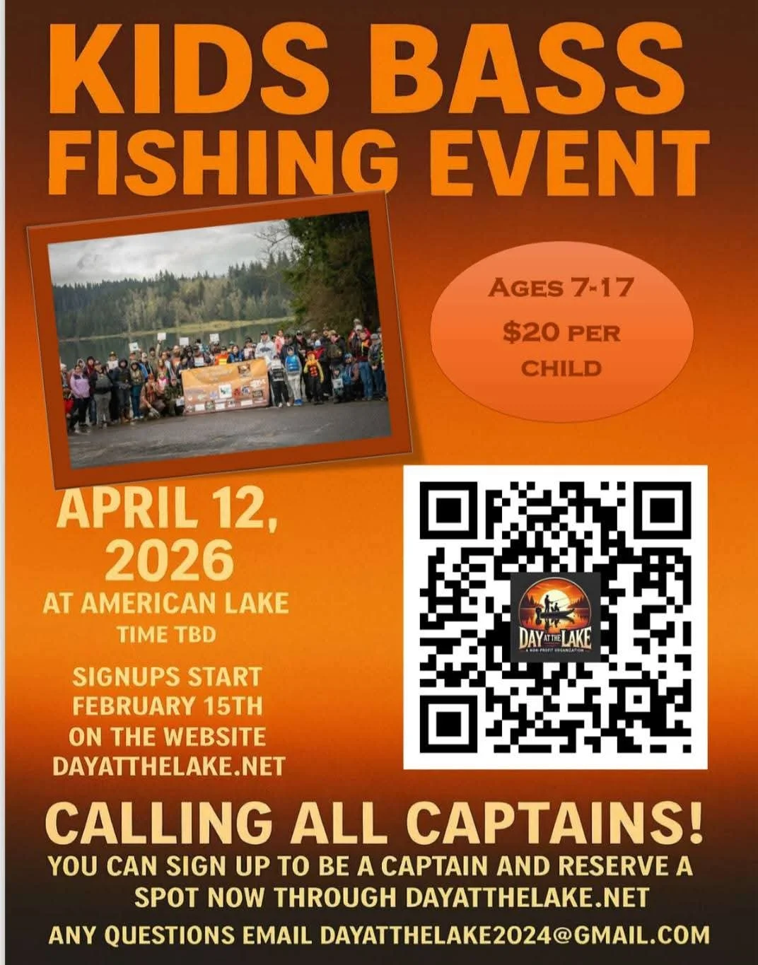 Season Opener– April 12, 2026 | American Lake