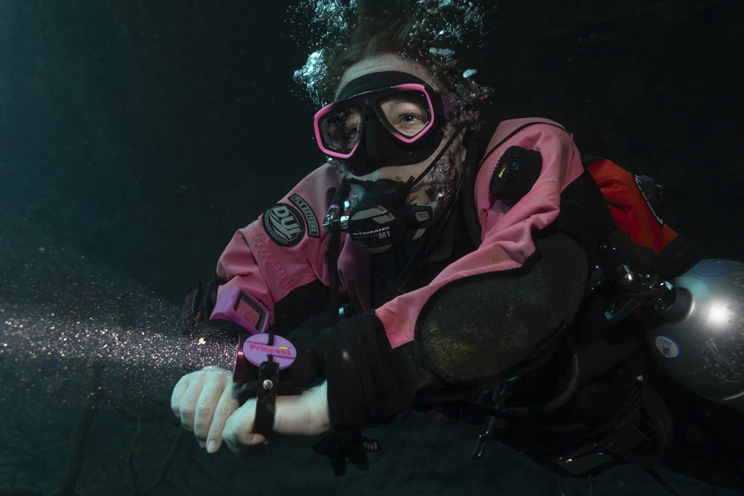 Rachel Kay cavern diving in Royal Springs, FL