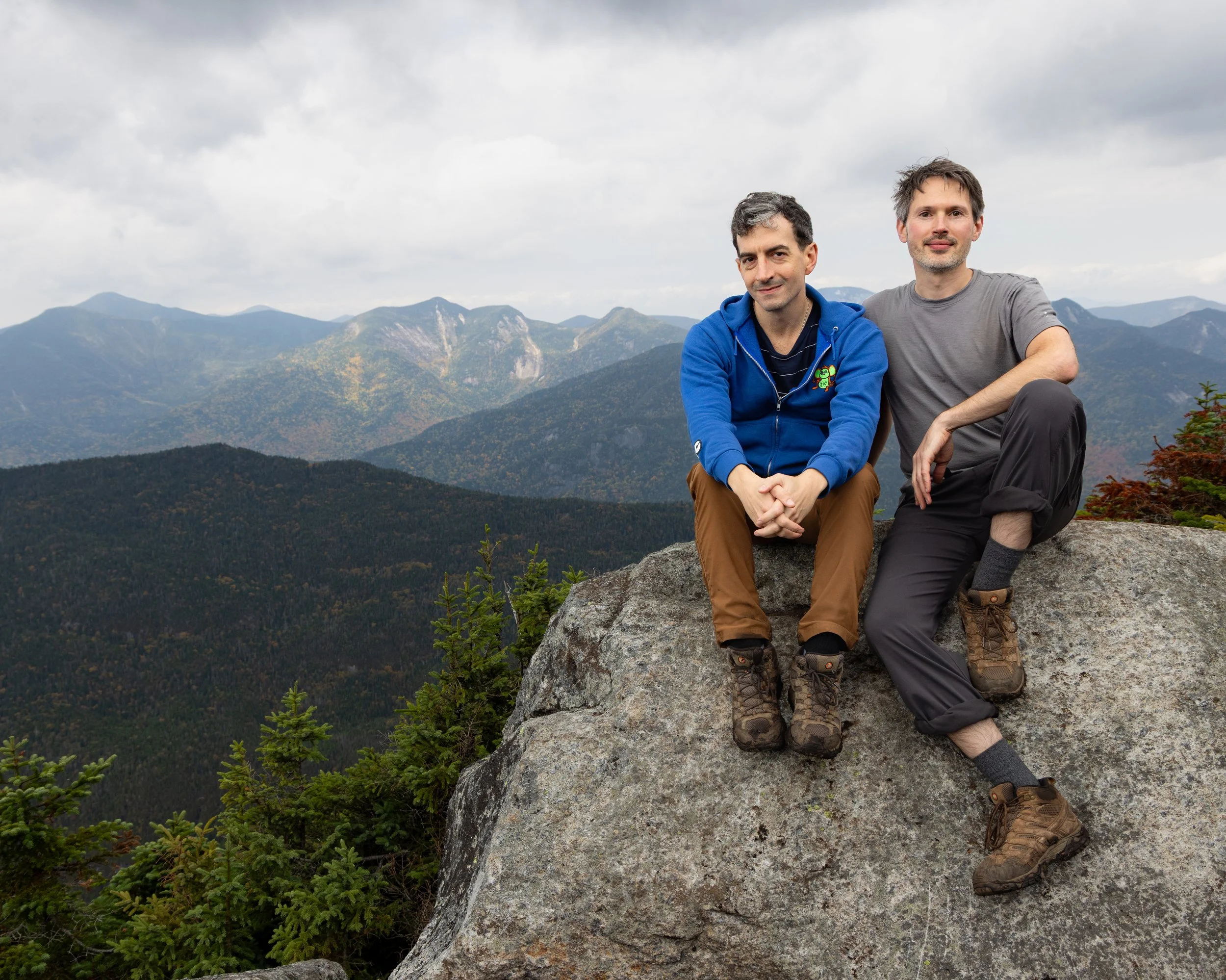 Ryan and Joe, aspiring 46ers on Nippletop Peak, Adirondacks, NY