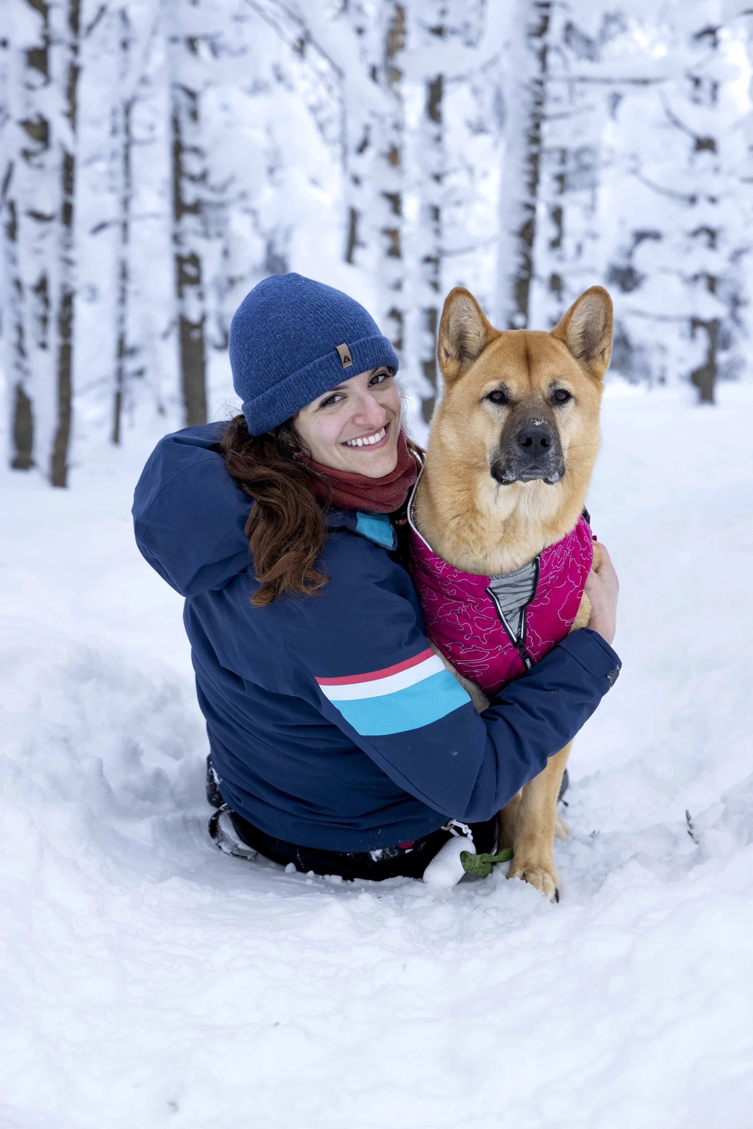 Melina Thibault and Bandit, 46ers on Whiteface Mountain, Adirondacks, NY